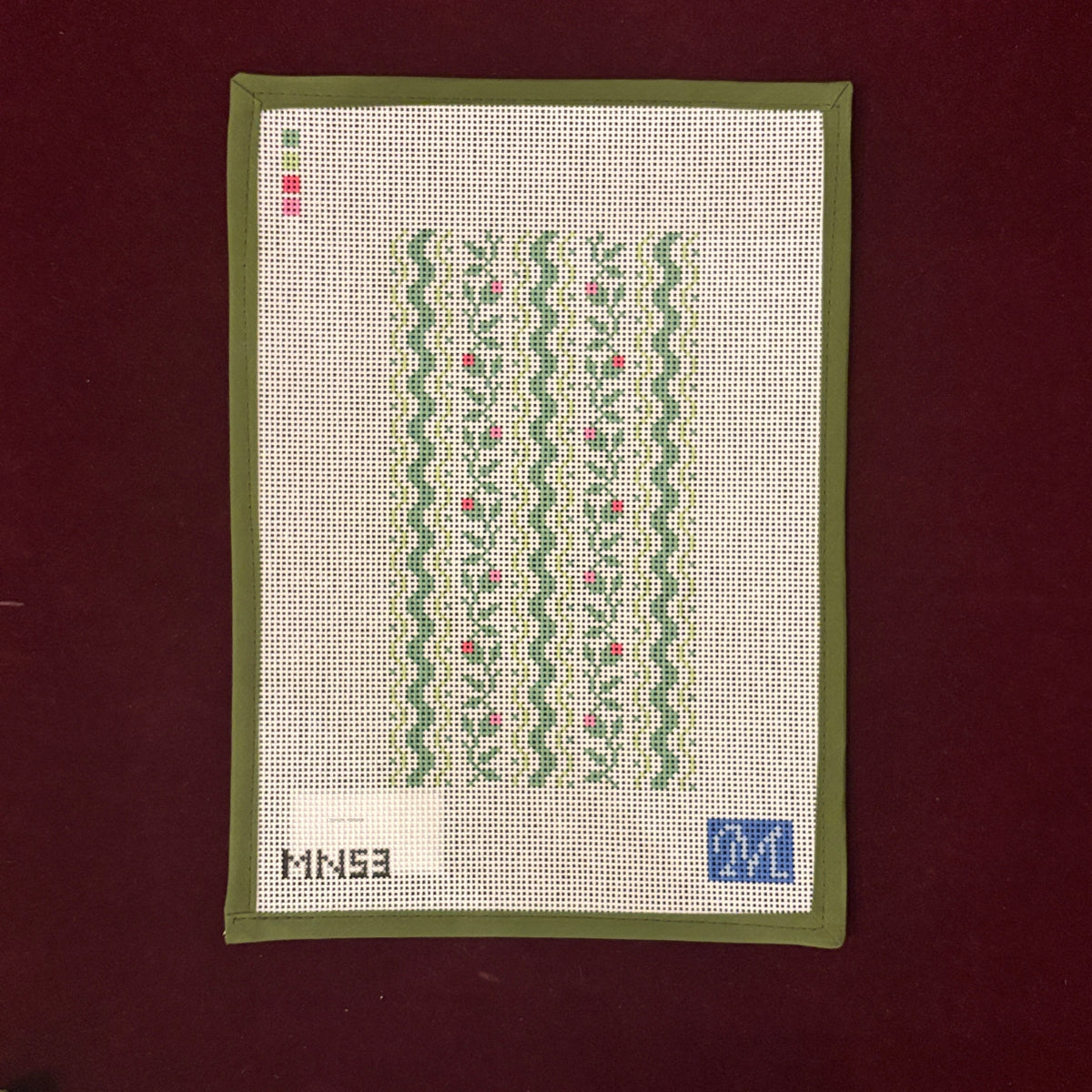 Scalloped Buds-Needlepoint Canvas-Maura Nolan Designs-The Pepper Pot Barrington, IL