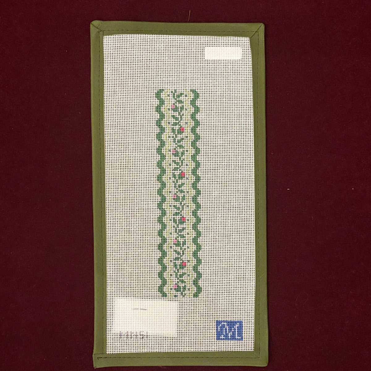 Scalloped Buds Fob-Needlepoint Canvas-Maura Nolan Designs-The Pepper Pot Barrington, IL