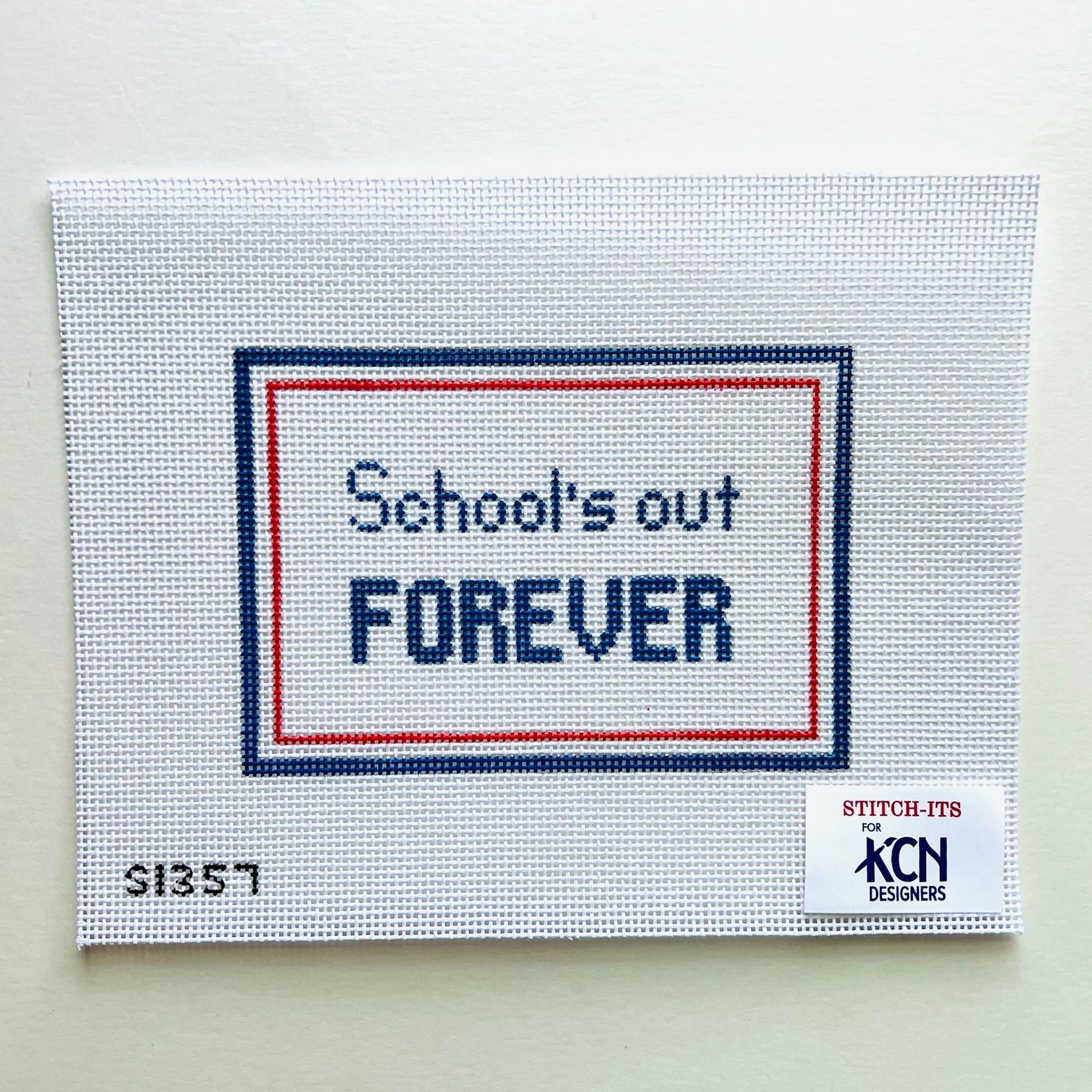 School's Out Forever August Trunk Show-Needlepoint Canvas-KCN Designers-The Pepper Pot Barrington, IL
