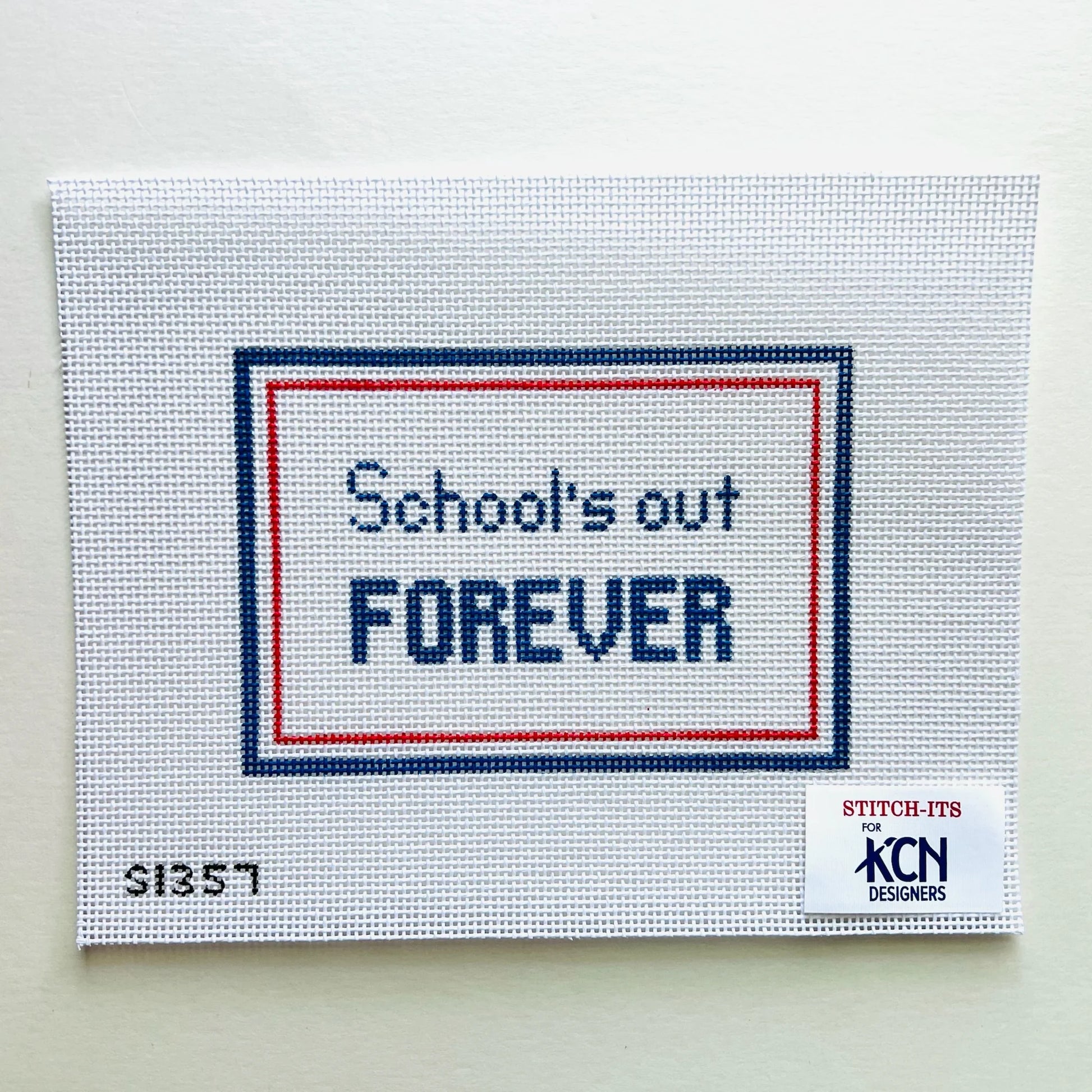 School's Out Forever August Trunk Show-Needlepoint Canvas-KCN Designers-The Pepper Pot Barrington, IL