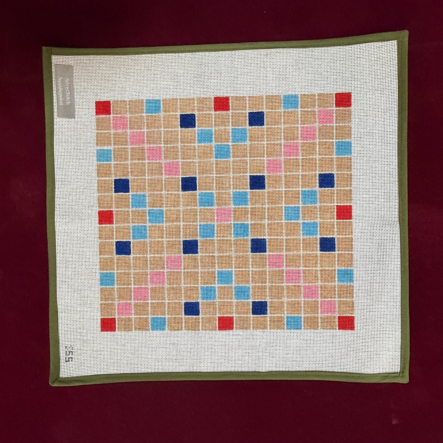 Scrabble-Needlepoint Canvas-Silverstitch Needlepoint-The Pepper Pot Barrington, IL