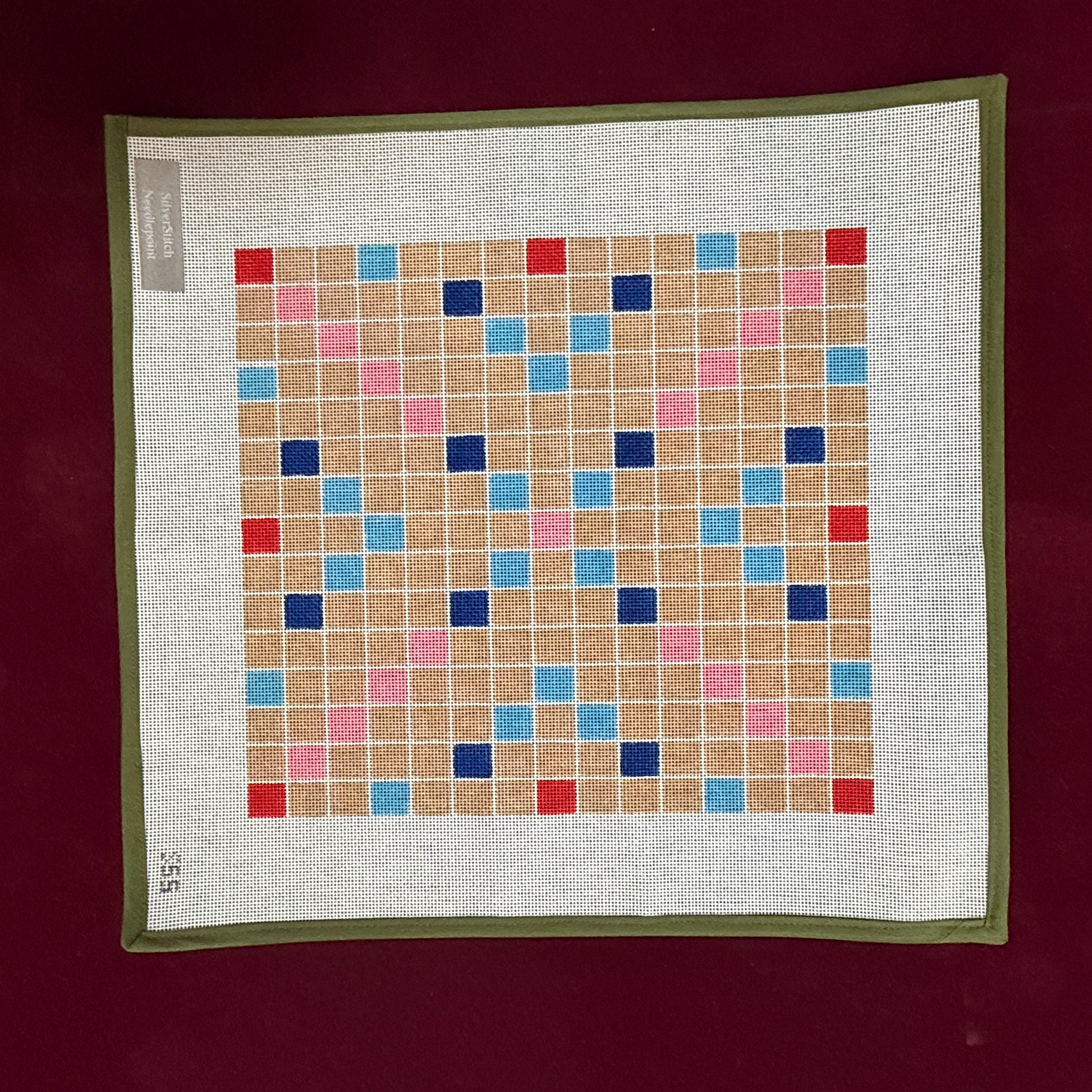Scrabble-Needlepoint Canvas-Silverstitch Needlepoint-The Pepper Pot Barrington, IL