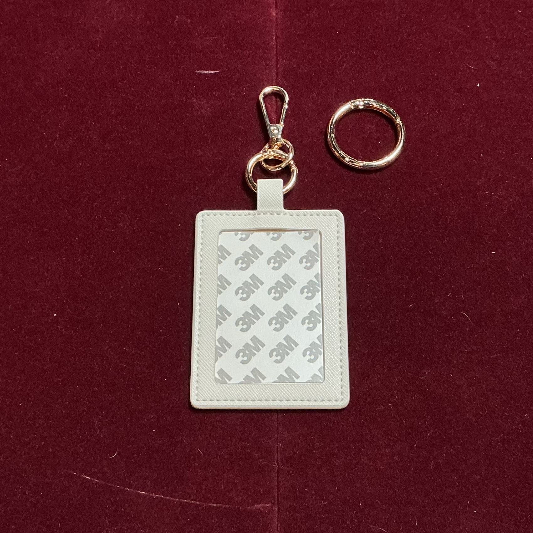 Self-Finishing Leather Charm (Rectangle) white-Accessories-Love MHB-The Pepper Pot
