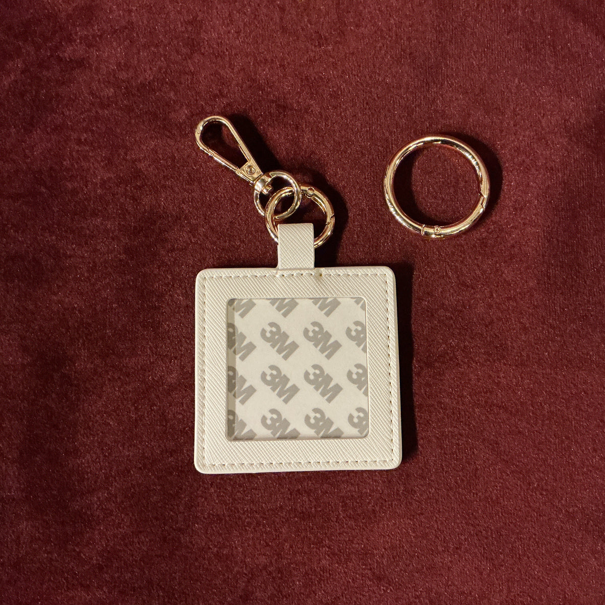 Self-finishing Leather Charm (square) white-Accessories-Love MHB-The Pepper Pot