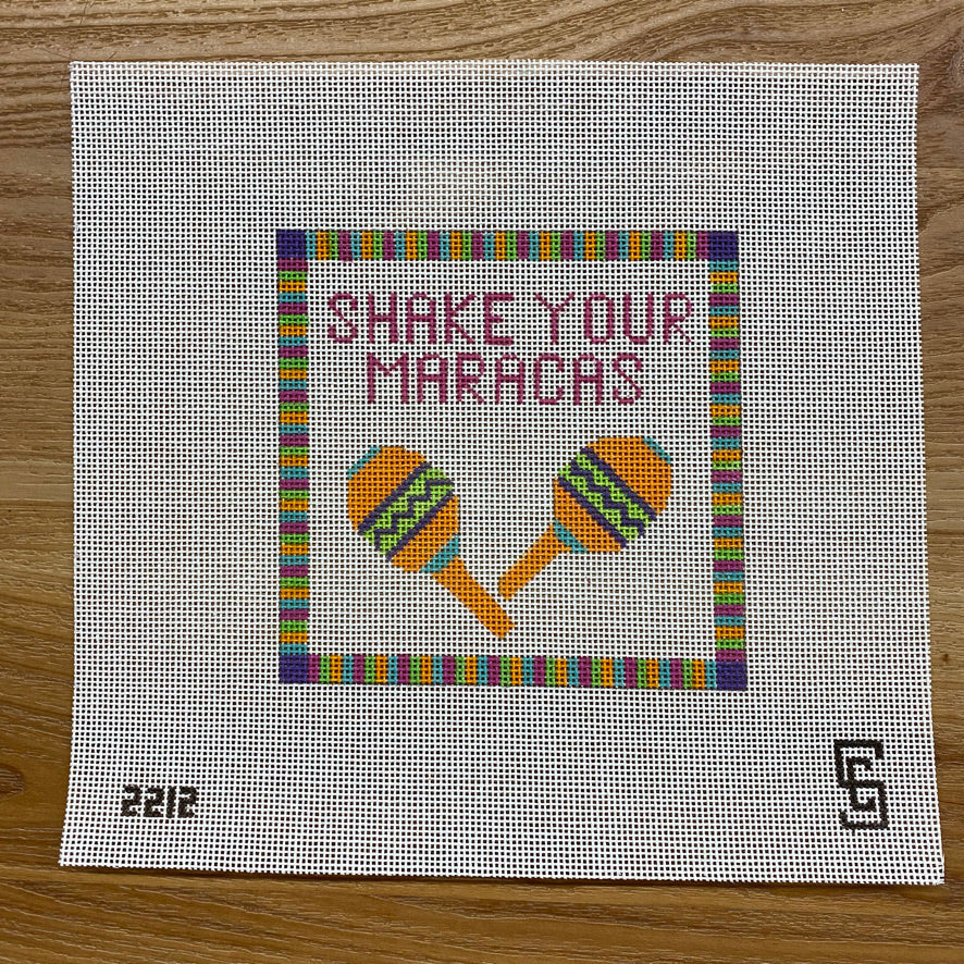 Shake Your Maracas Canvas August Trunk Show-Needlepoint Canvas-KCN Designers-The Pepper Pot Barrington, IL