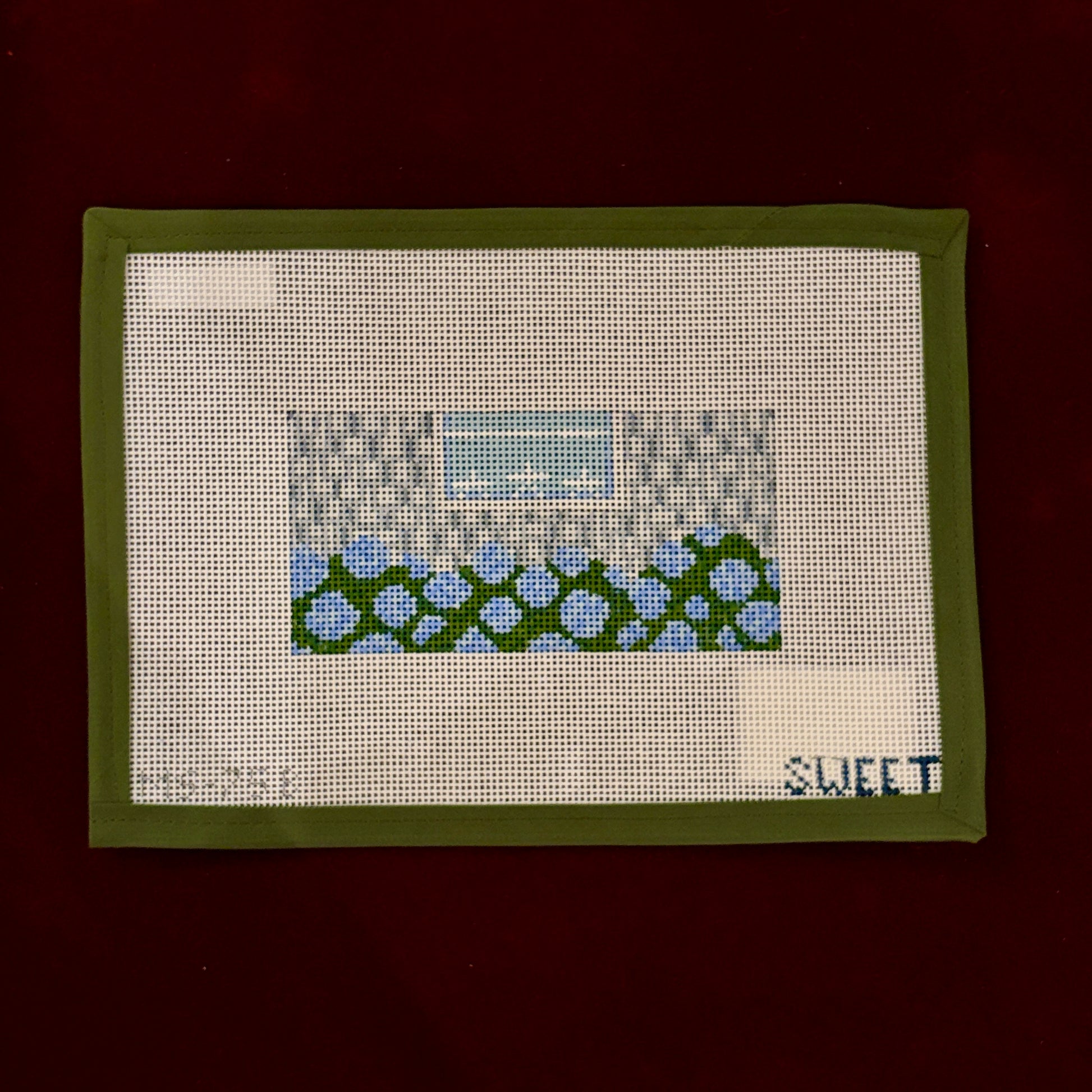Shingles and Stars Insert Blue-Needlepoint Canvas-The Gingham Stitchery-The Pepper Pot Barrington, IL