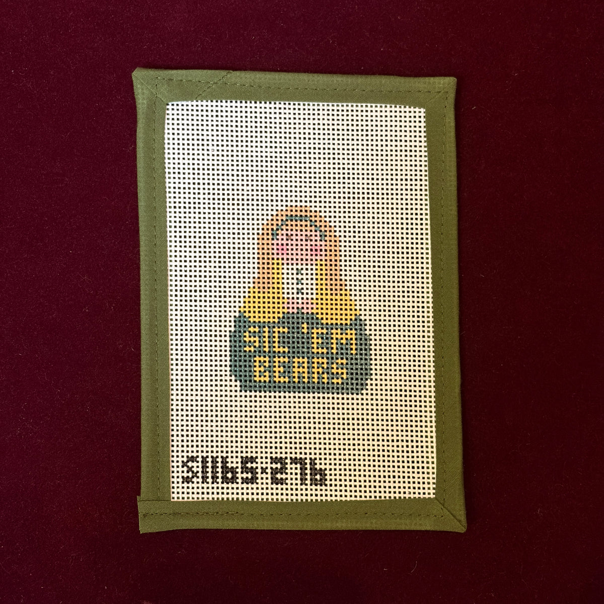 Sic 'em Bears Stitch-It Angel-Needlepoint Canvas-KCN Designers-The Pepper Pot Barrington, IL