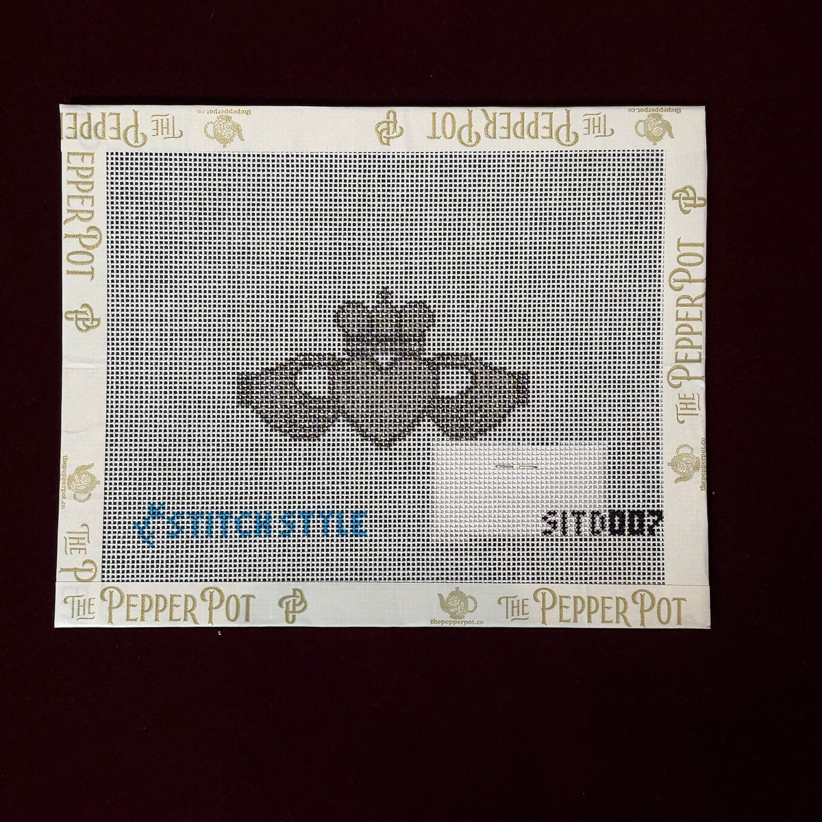 Silver Claddagh Ring-Needlepoint Canvas-Stitch Style-The Pepper Pot Barrington, IL
