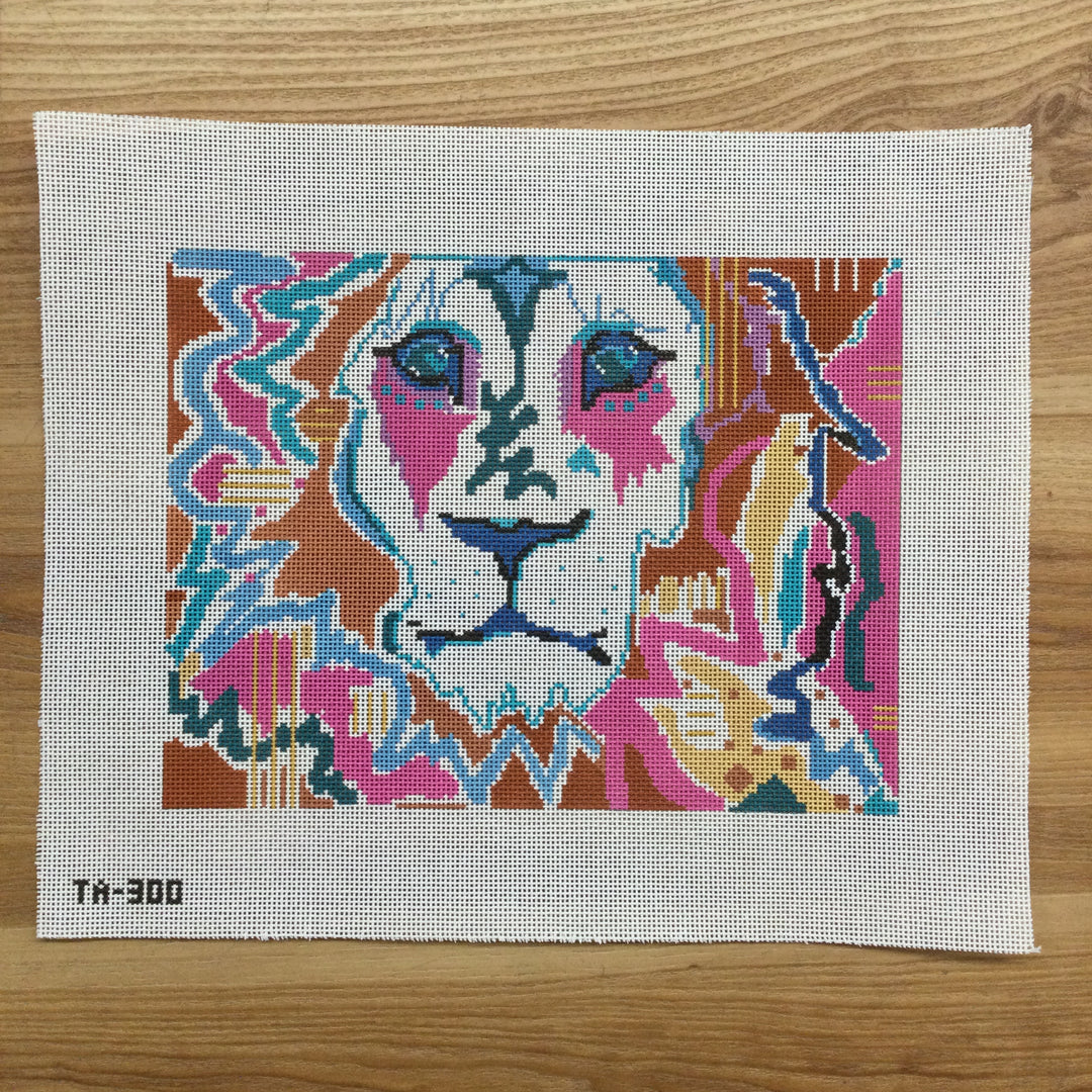 Simba the Lion August Trunk Show-Needlepoint Canvas-KCN Designers-The Pepper Pot Barrington, IL