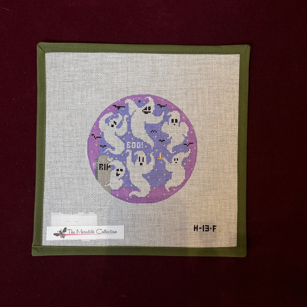 Six Spooky Ghosts-Needlepoint Canvas-The Meredith Collection-The Pepper Pot Barrington, IL