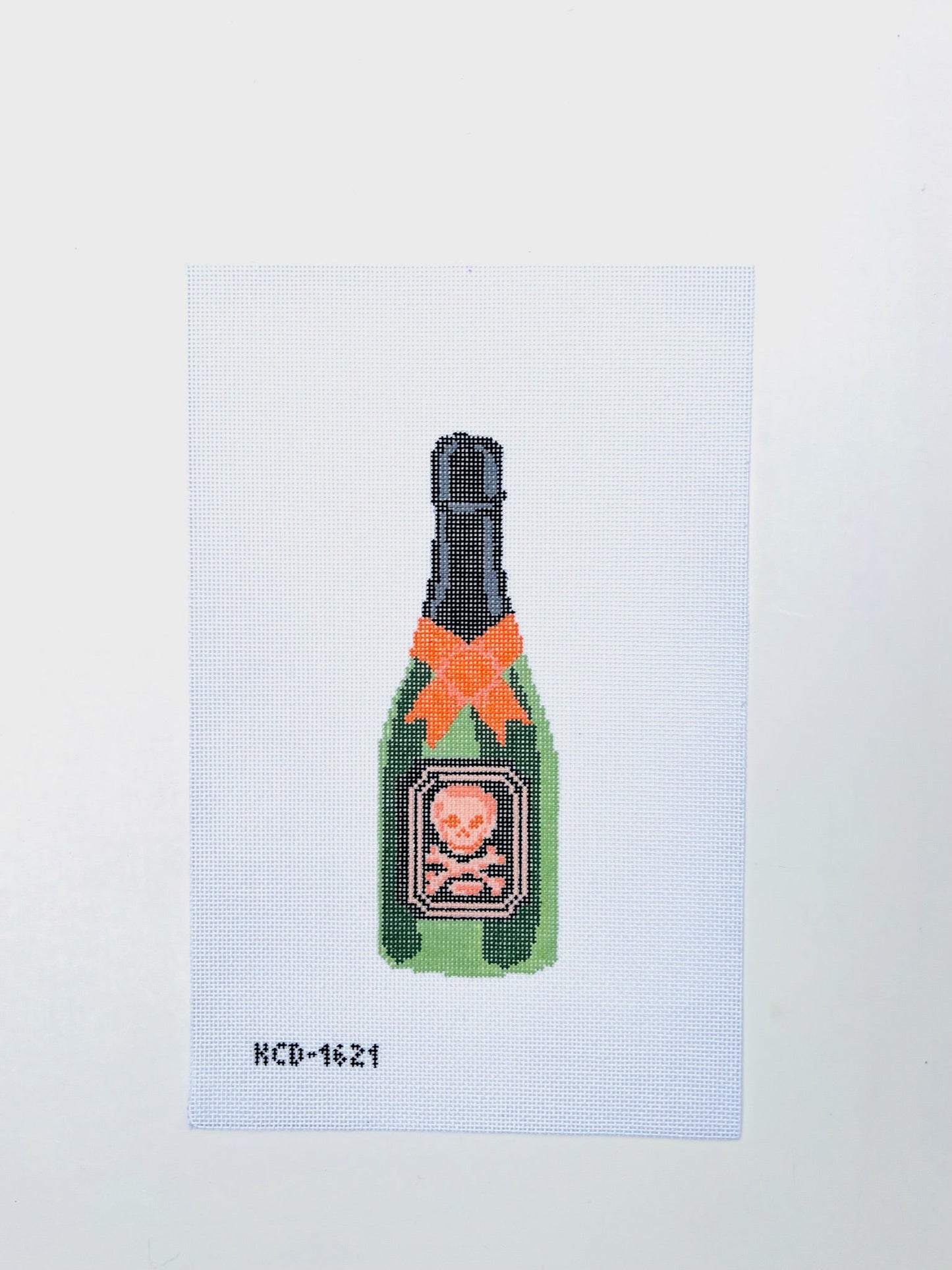 Skeleton Bottle Canvas August Trunk Show-Needlepoint Canvas-KCN Designers-The Pepper Pot Barrington, IL