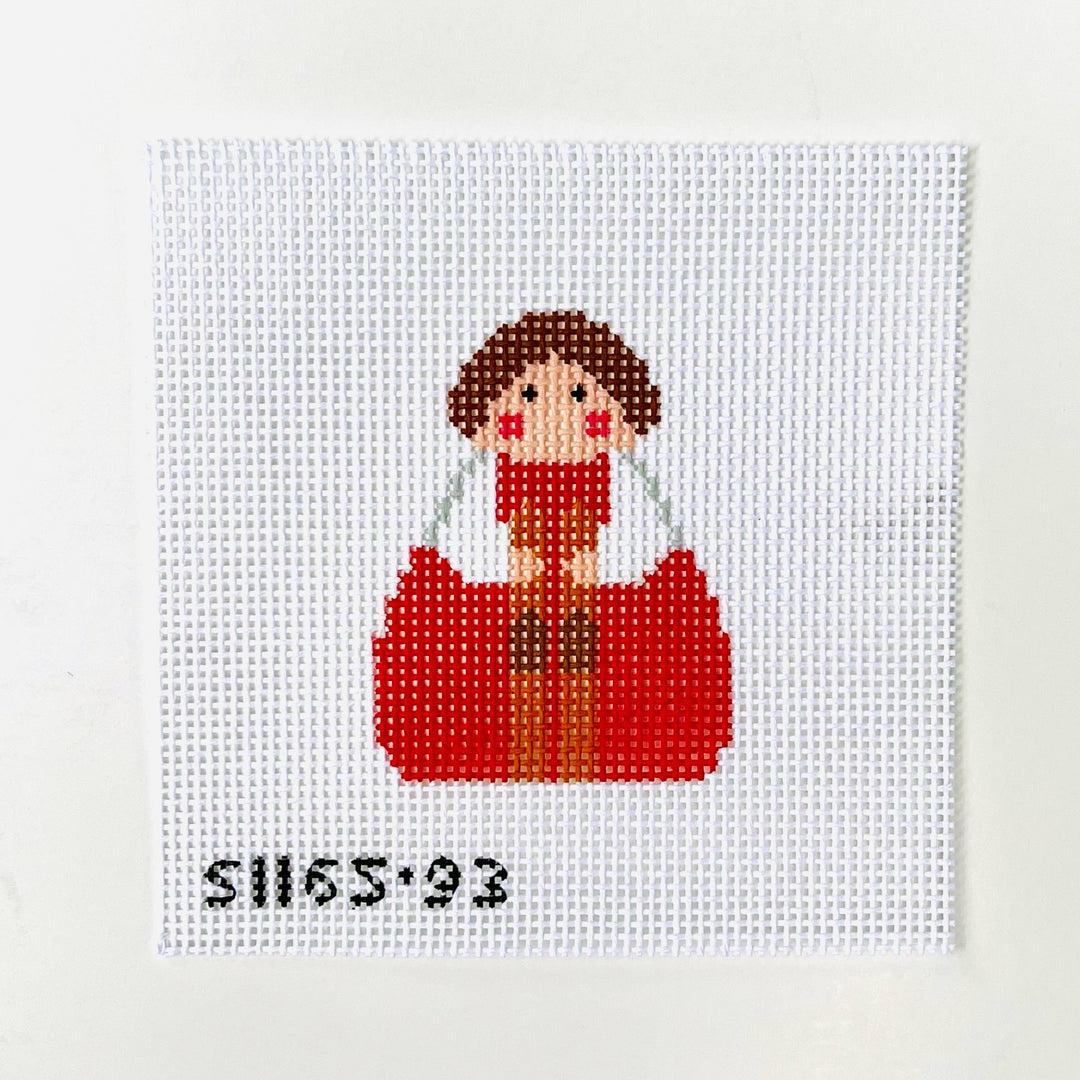 Ski Angel August Trunk Show-Needlepoint Canvas-KCN Designers-The Pepper Pot Barrington, IL