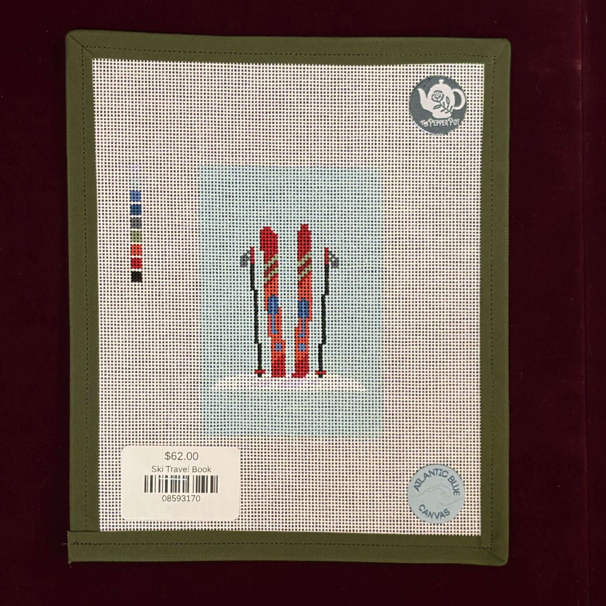 Ski Travel Book-Canvas-Atlantic Blue Canvas-The Pepper Pot