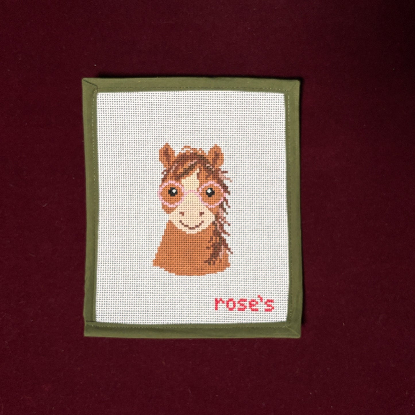 Smarty Horse-Needlepoint Canvas-Rose's Needlepoint Shop-The Pepper Pot Barrington, IL