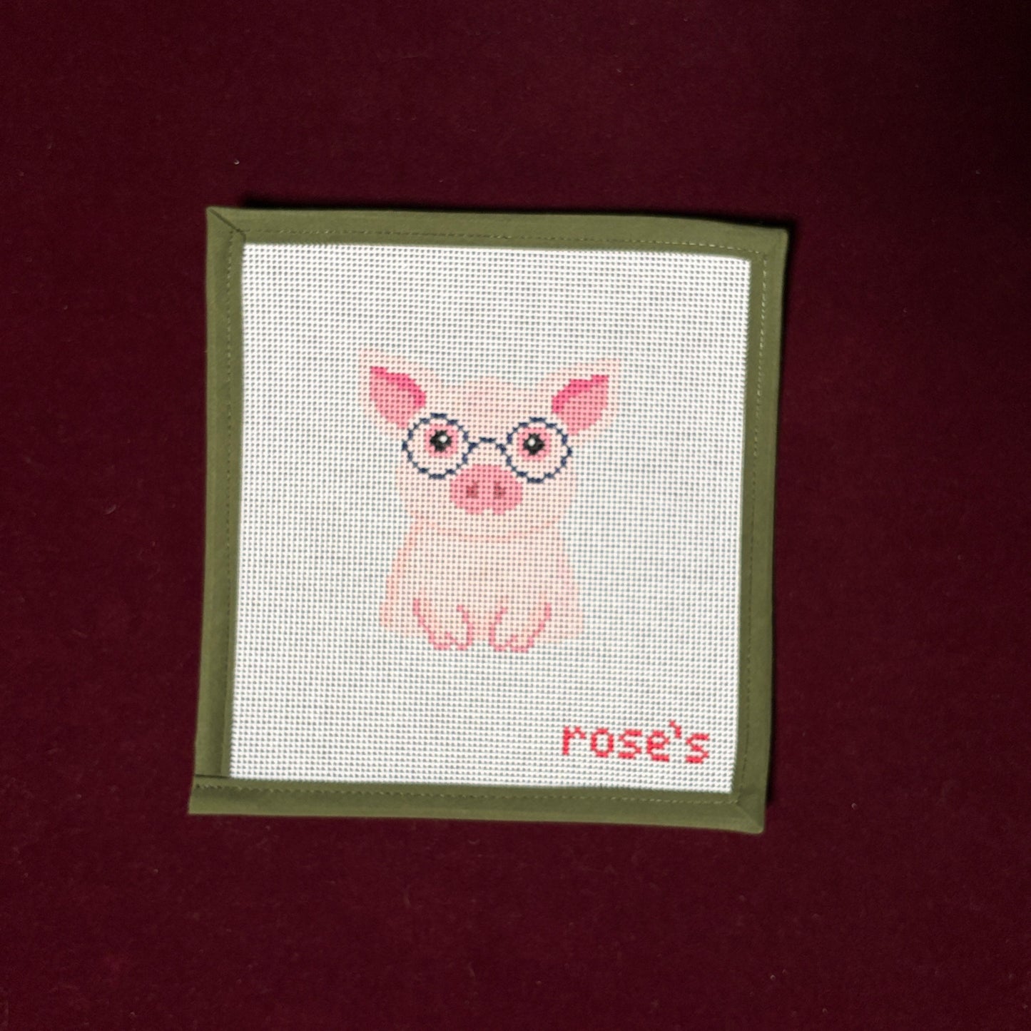 Smarty Pig-Needlepoint Canvas-Rose's Needlepoint Shop-The Pepper Pot Barrington, IL