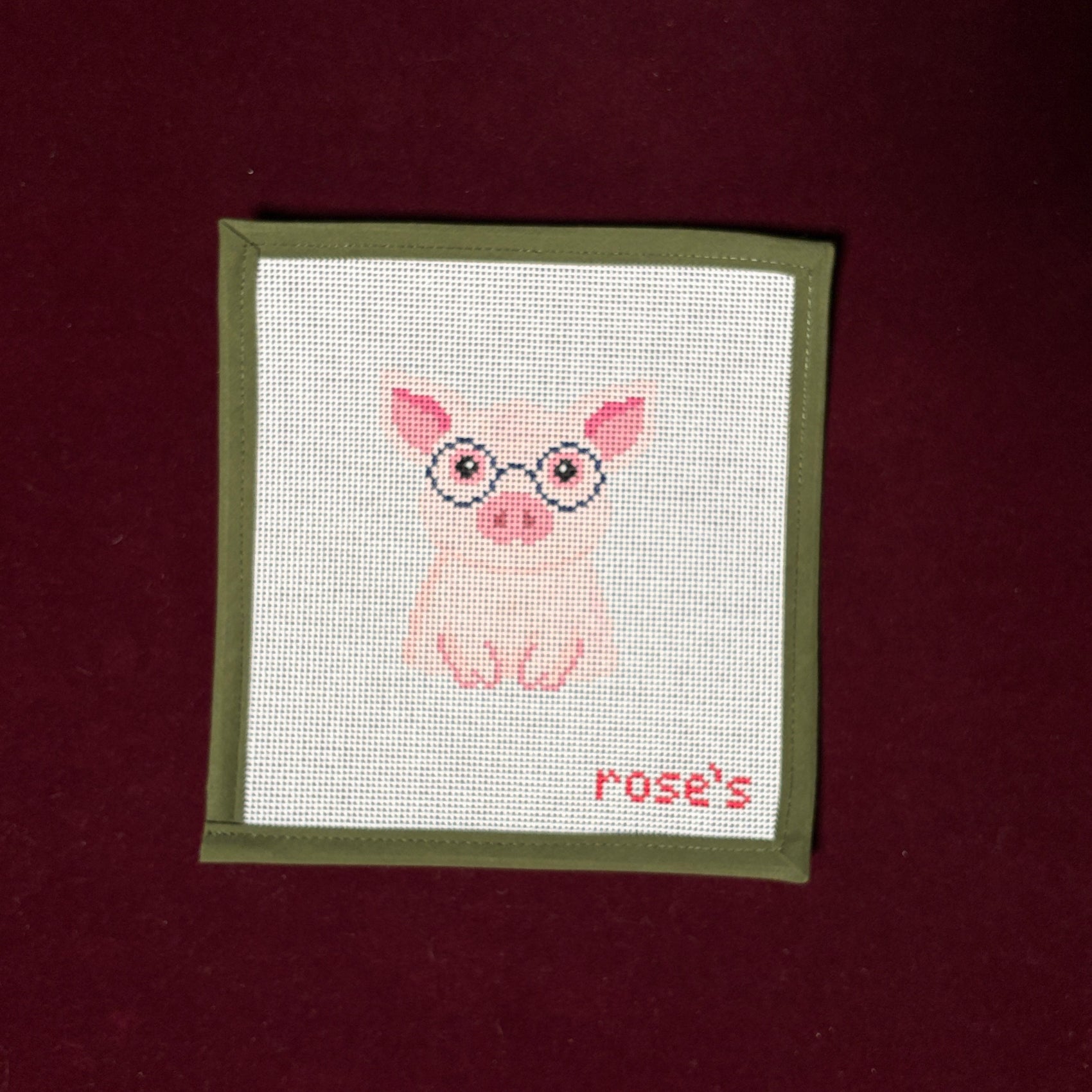 Smarty Pig-Needlepoint Canvas-Rose's Needlepoint Shop-The Pepper Pot Barrington, IL