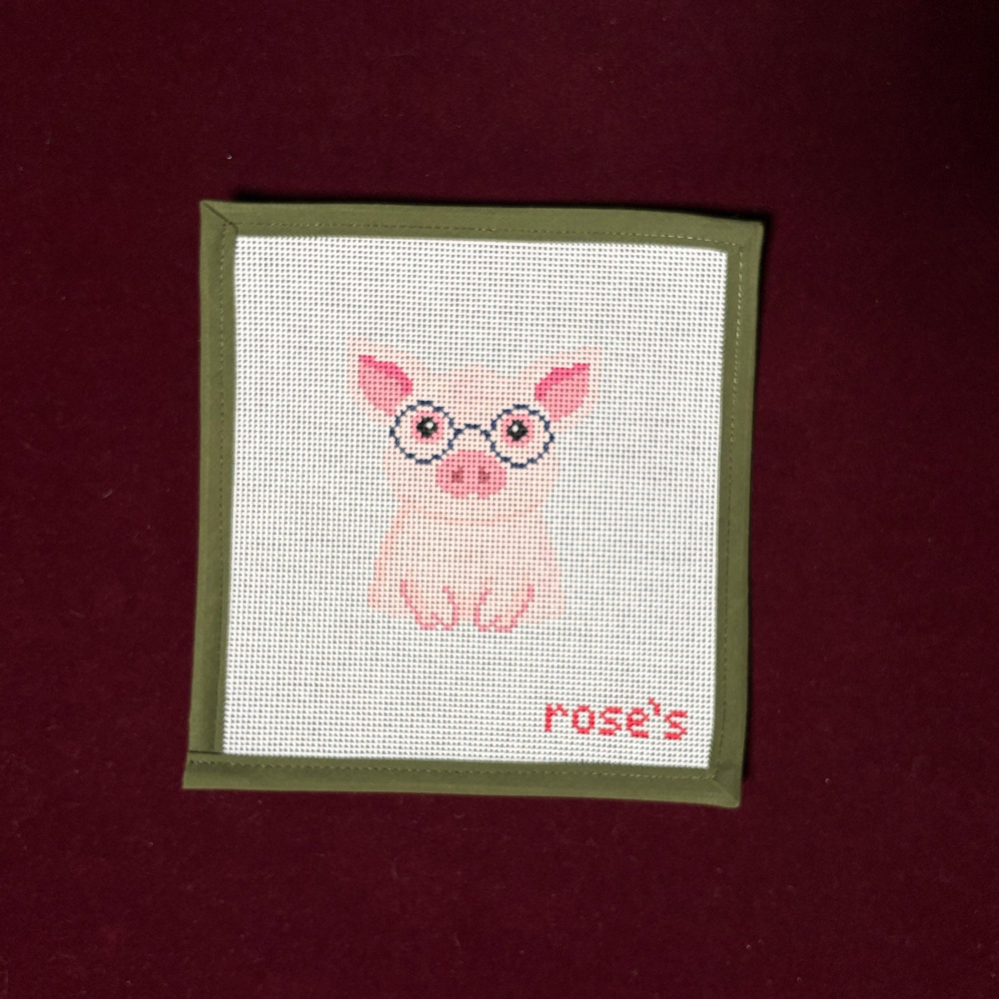 Smarty Pig-Needlepoint Canvas-Rose's Needlepoint Shop-The Pepper Pot Barrington, IL
