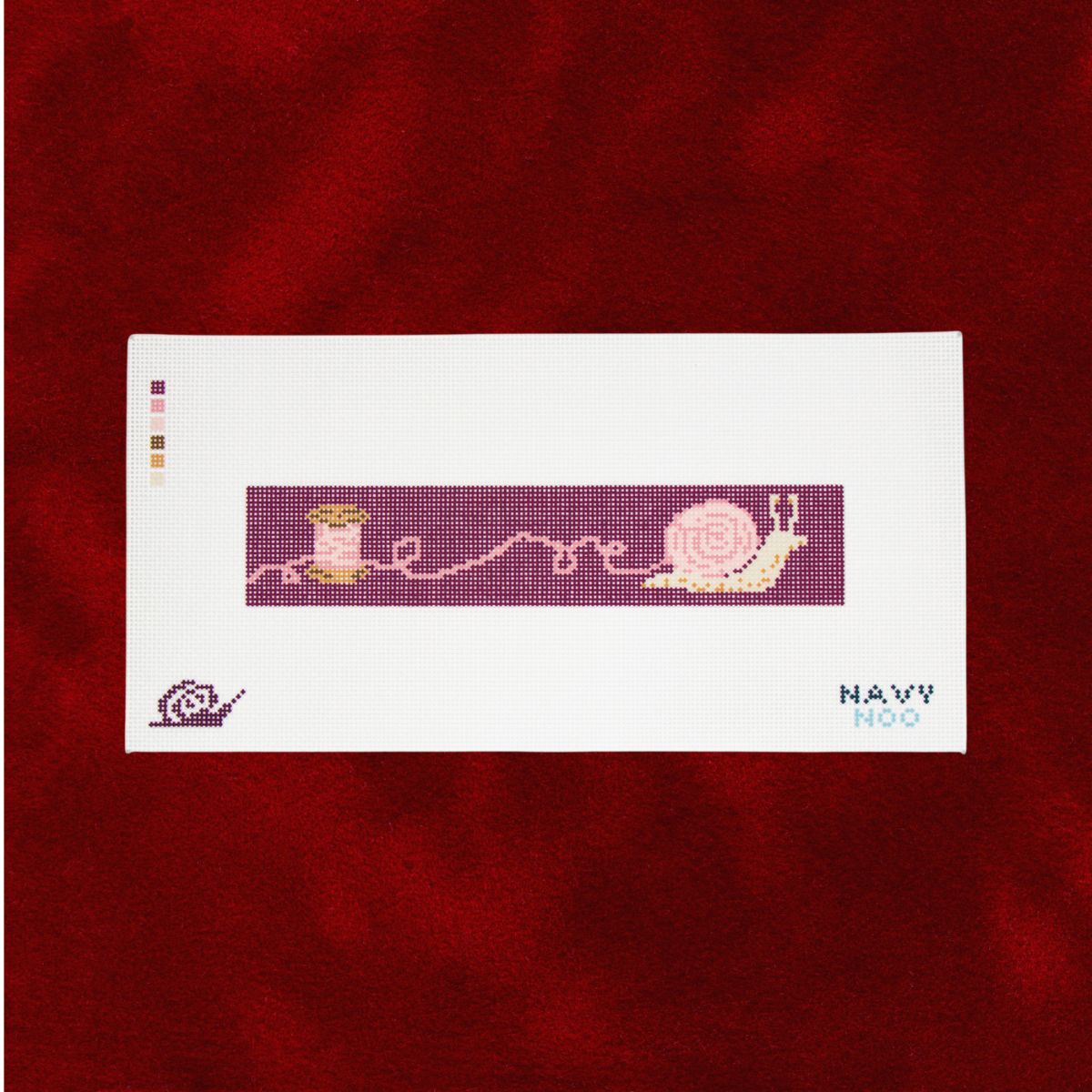Snail Fob-Needlepoint Canvas-Silk Snail-The Pepper Pot Barrington, IL