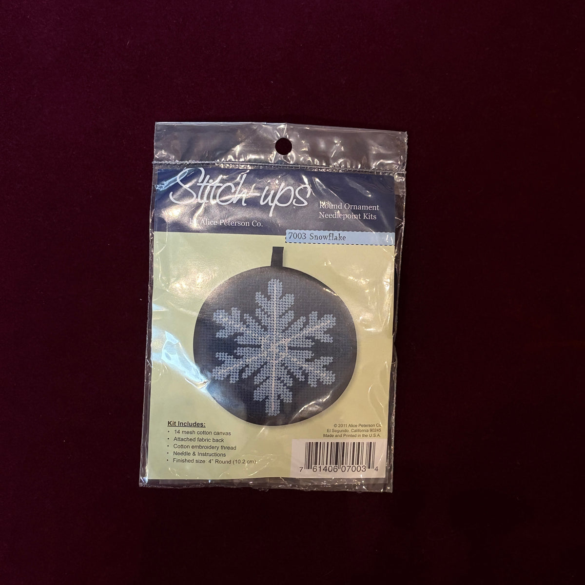 Snowflake-Needlepoint Canvas-Alice Peterson Company-The Pepper Pot Barrington, IL