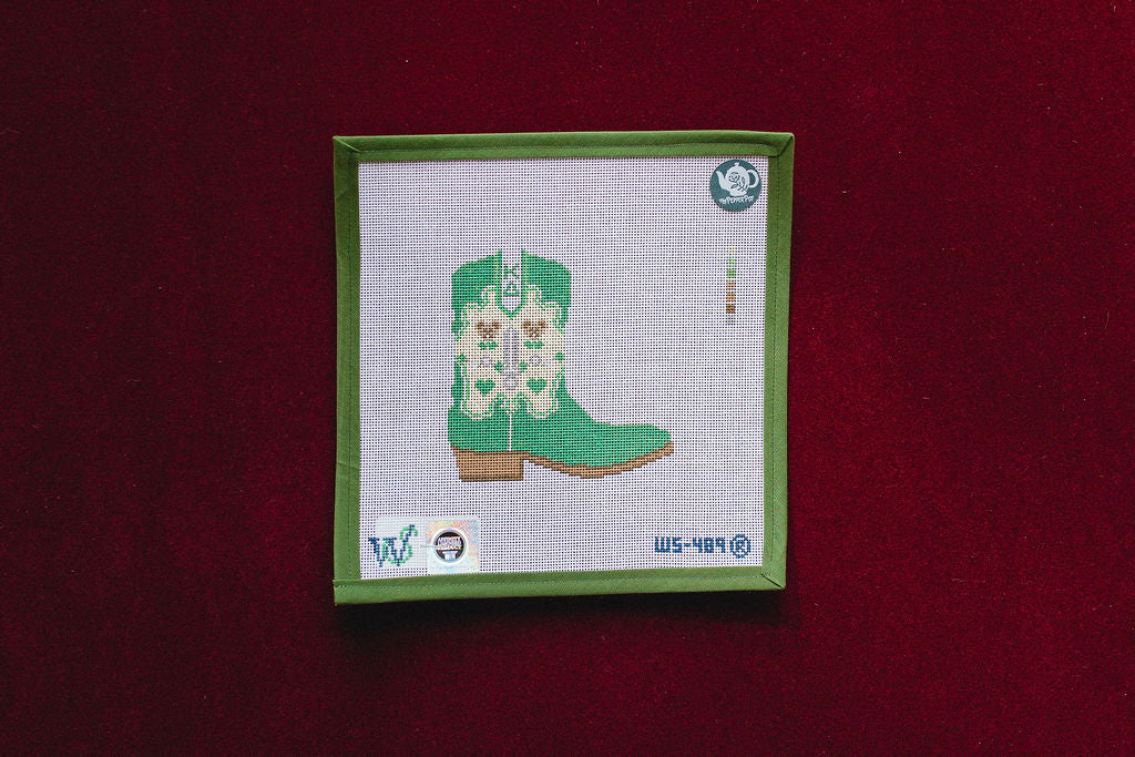 Sorority Boots - Kappa Delta-Canvas-Wipstitch-The Pepper Pot