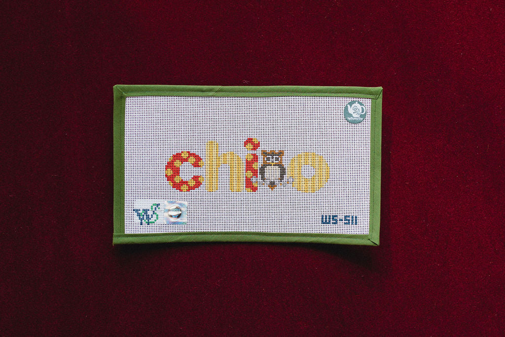 Sorority Dots & Stripes - Chi Omega-Canvas-Wipstitch-The Pepper Pot