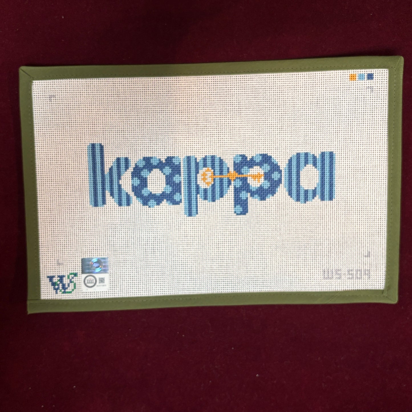 Sorority Dots - Kappa Kappa Gamma-Needlepoint Canvas-Wipstitch-The Pepper Pot Barrington, IL
