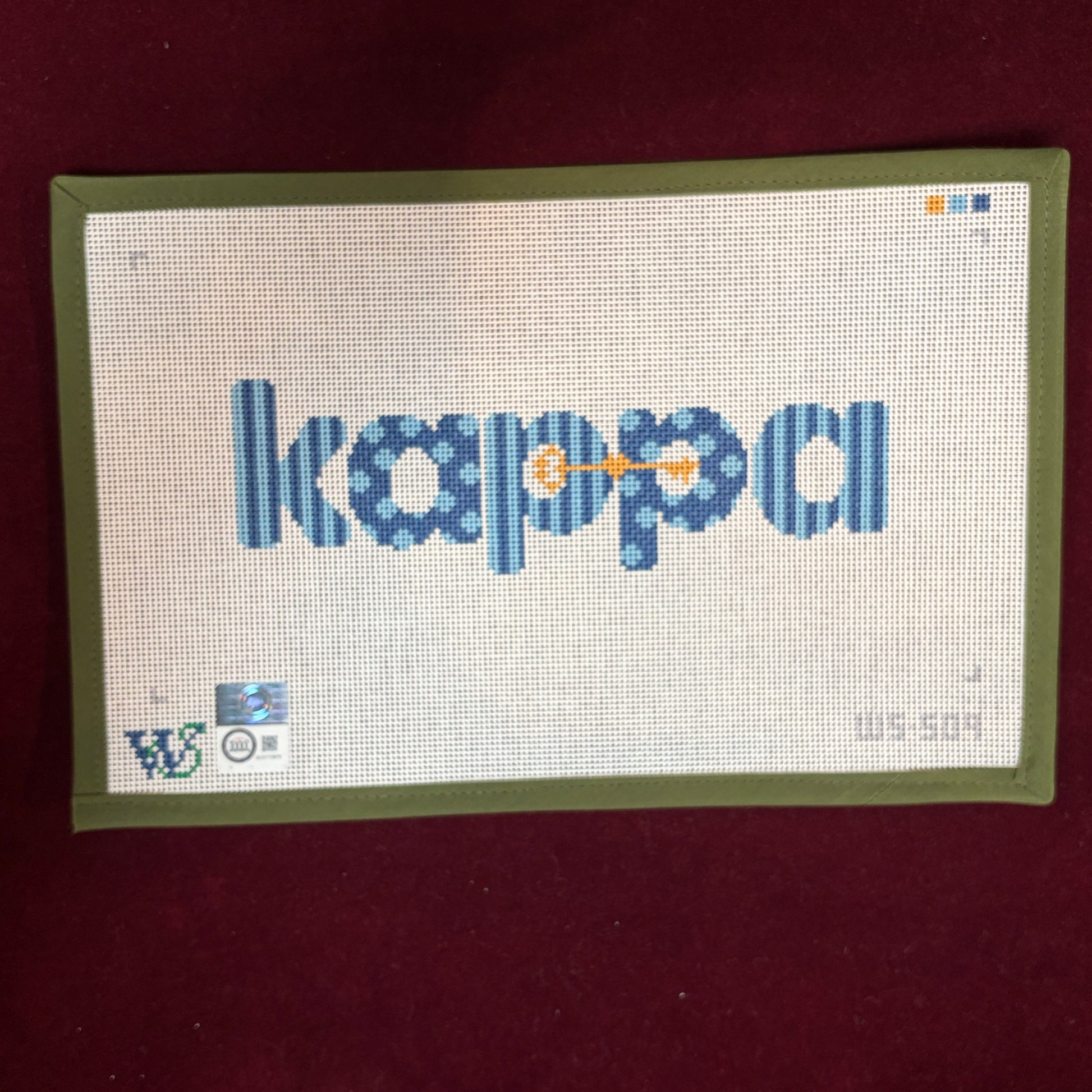 Sorority Dots - Kappa Kappa Gamma-Needlepoint Canvas-Wipstitch-The Pepper Pot Barrington, IL