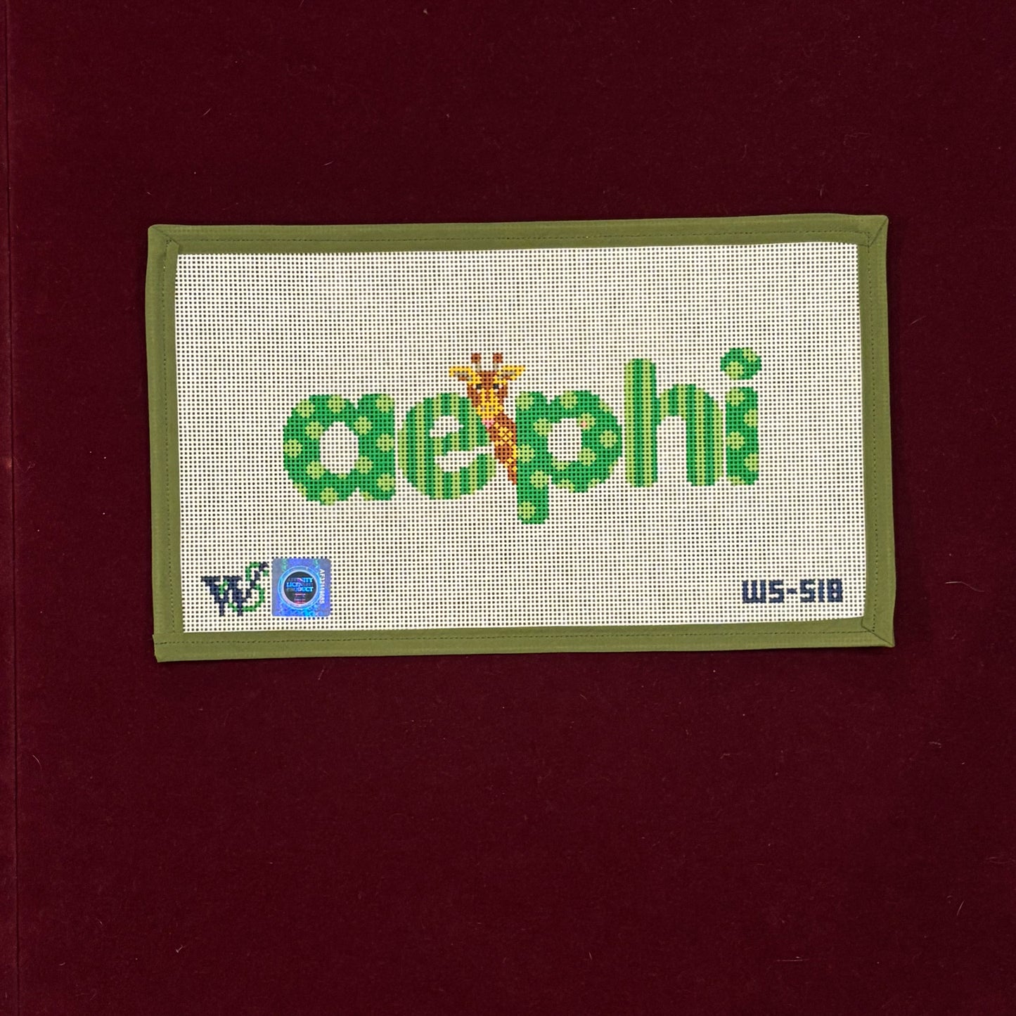 Sorority Dots & Stripes - Alpha Epsilon Phi-Canvas-Wipstitch-The Pepper Pot