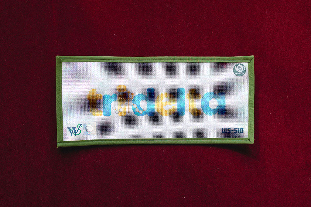 Sorority Dots - Tri Delta-Canvas-Wipstitch-The Pepper Pot