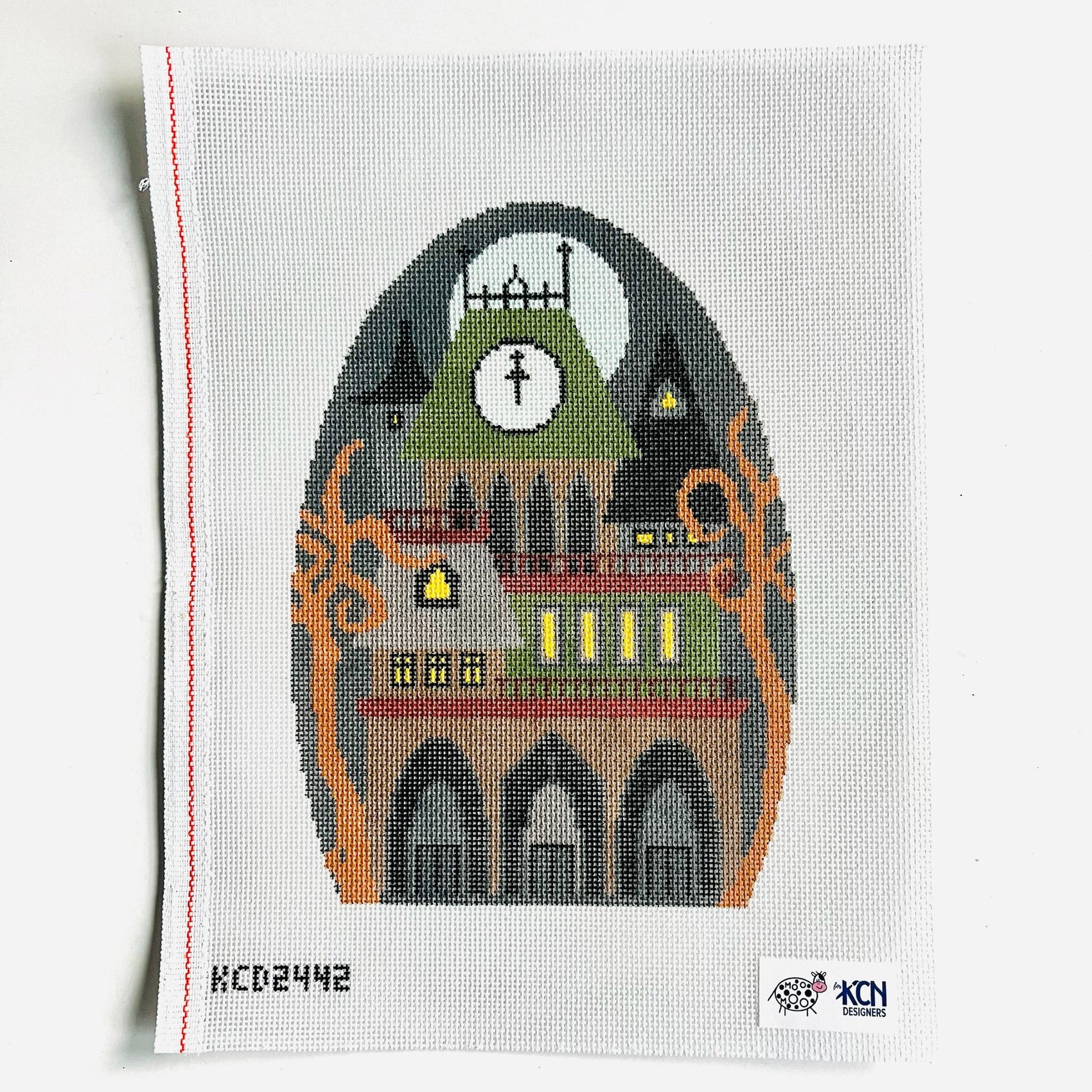 Spooky Mansion August Trunk Show-Needlepoint Canvas-KCN Designers-The Pepper Pot Barrington, IL
