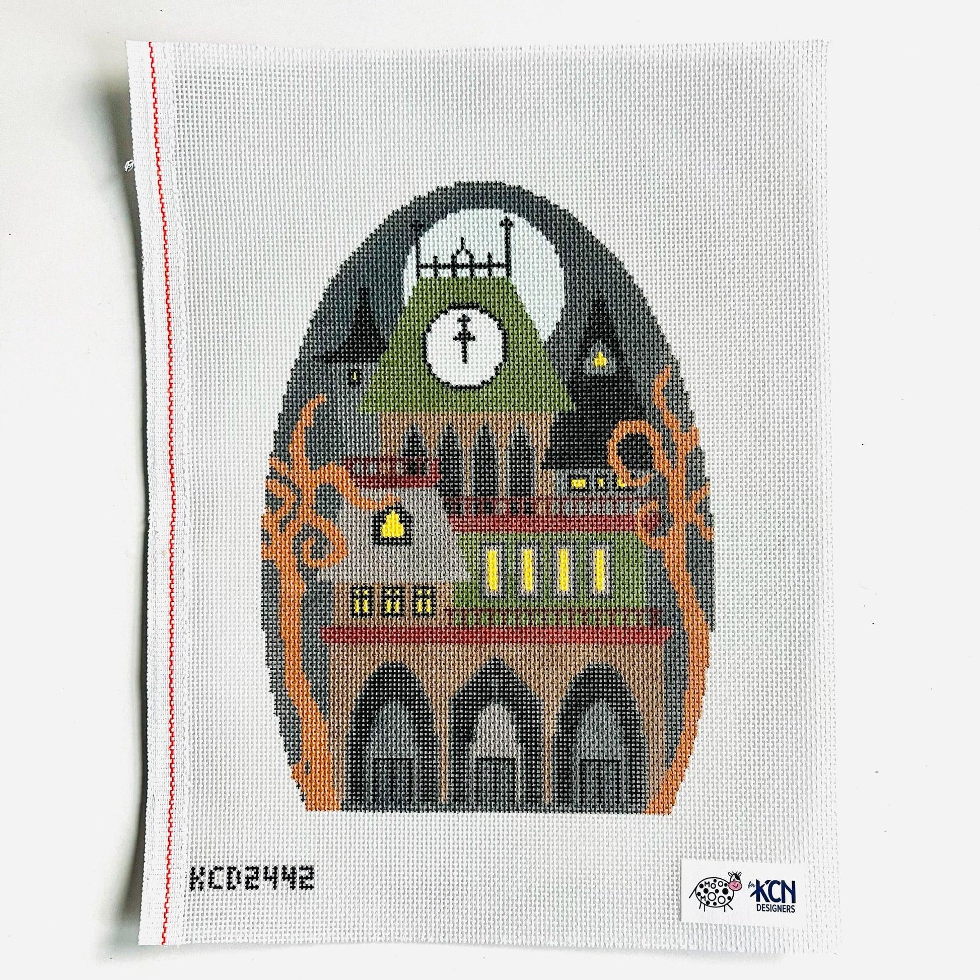 Spooky Mansion August Trunk Show-Needlepoint Canvas-KCN Designers-The Pepper Pot Barrington, IL