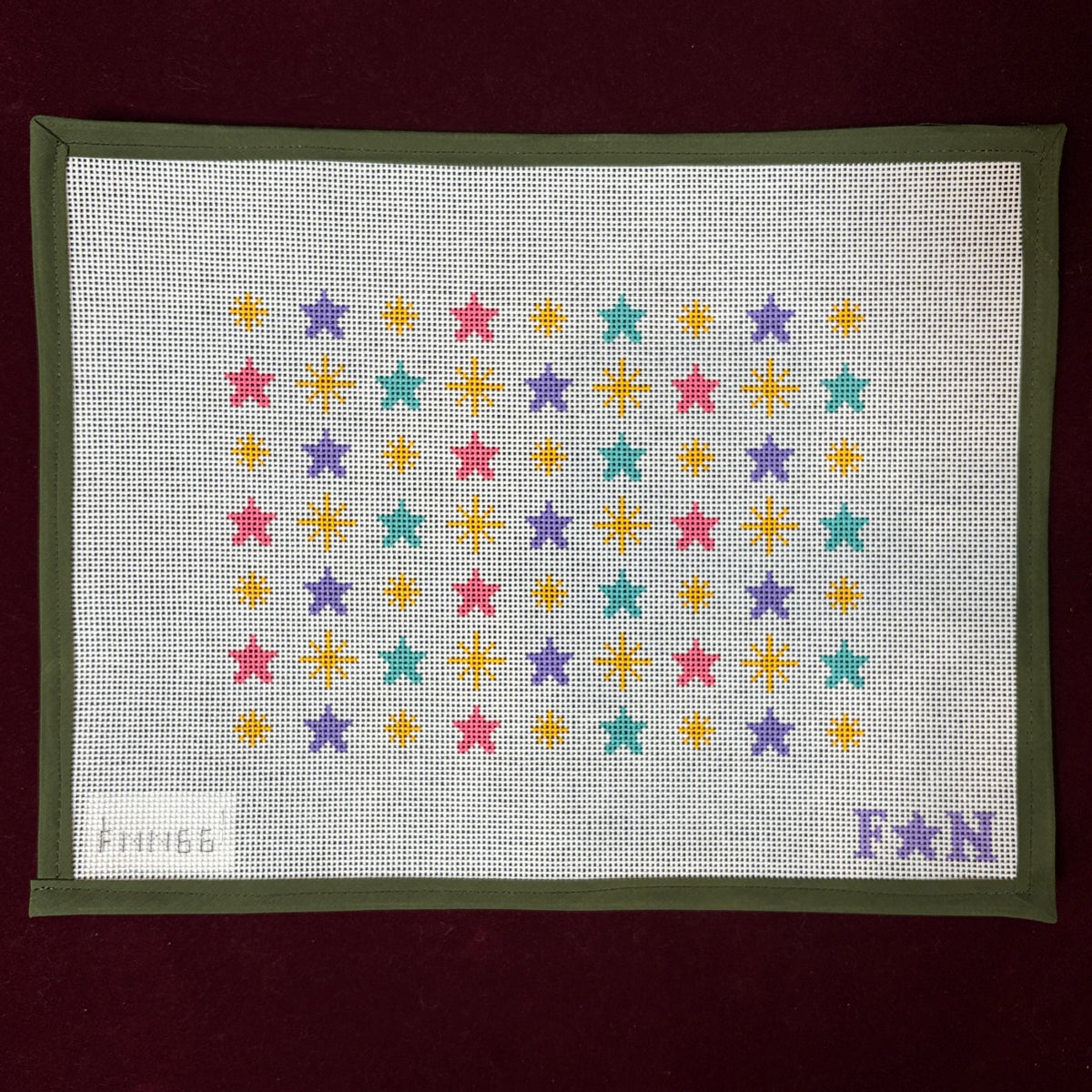 Star Burst Large Tray Insert-Needlepoint Canvas-Friday Night Needlepoint-The Pepper Pot Barrington, IL