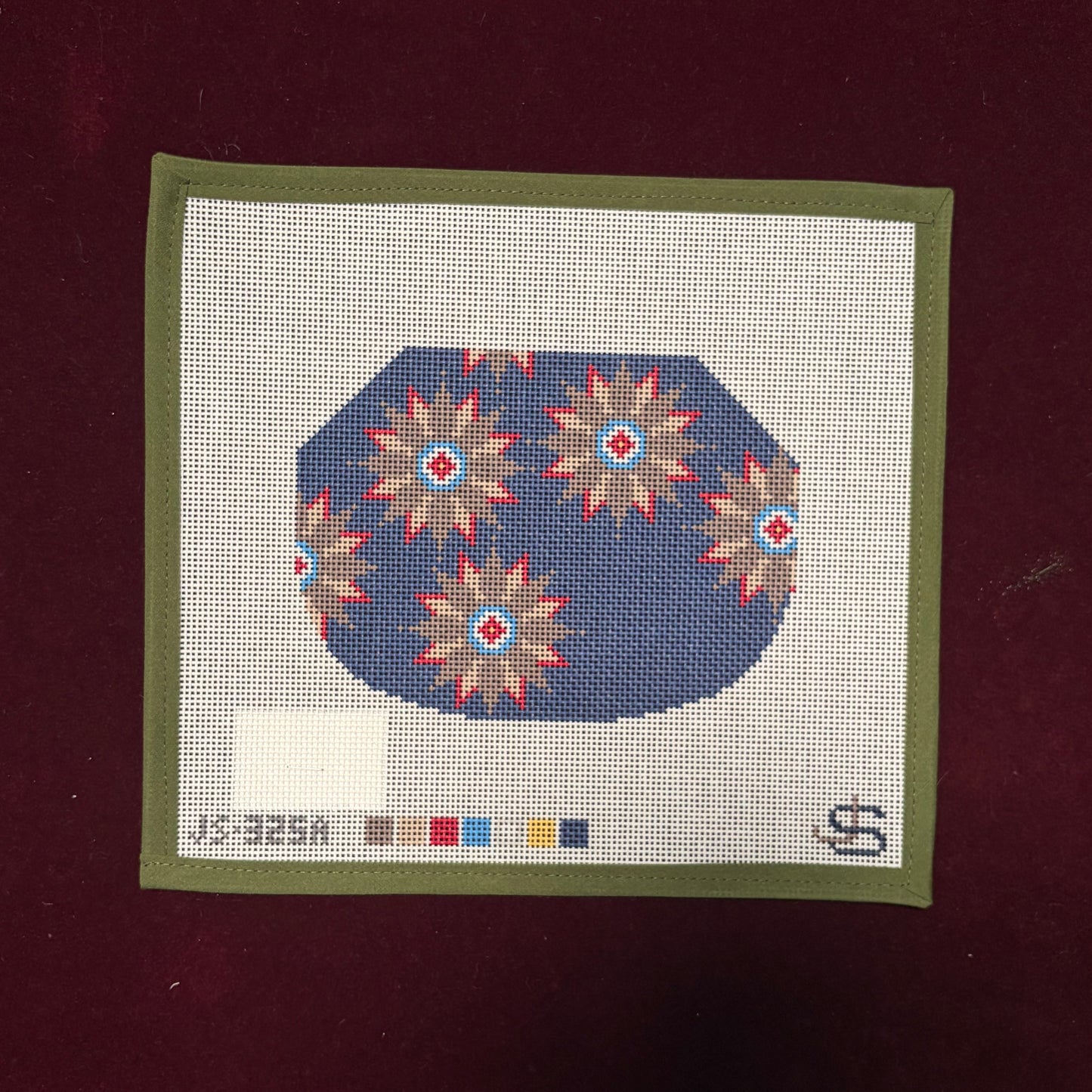 Star Kiss Lock Bag, Red Blue Brown-Canvas-Jeni Sandberg-The Pepper Pot