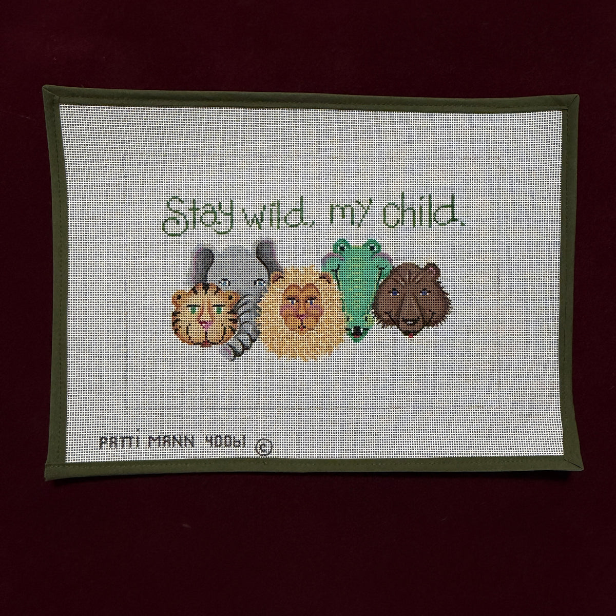 Stay Wild, My Child-Needlepoint Canvas-Patti Mann-The Pepper Pot Barrington, IL