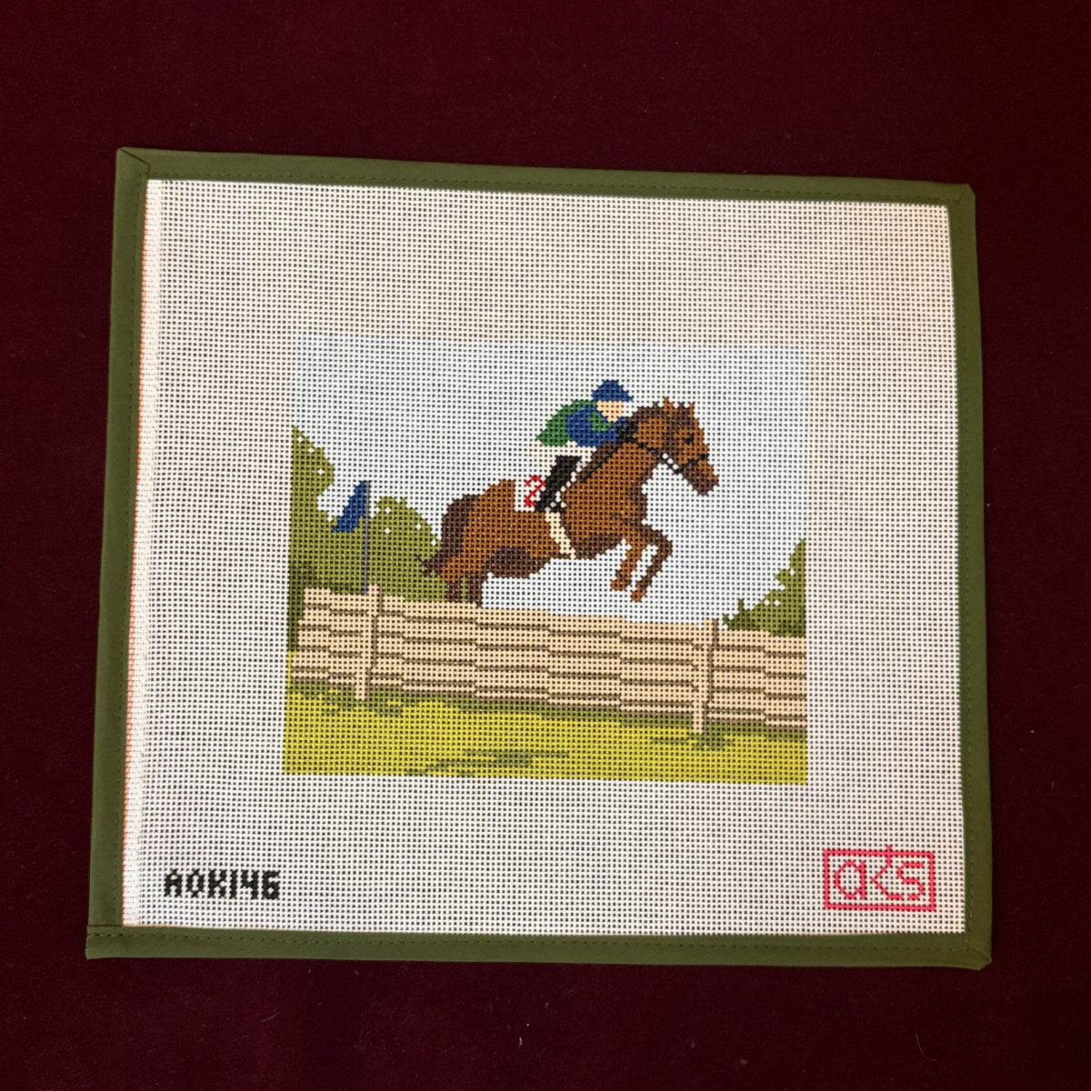 Steeplechase on 13 Mesh-Needlepoint Canvas-Ann Kaye Studio-The Pepper Pot Barrington, IL