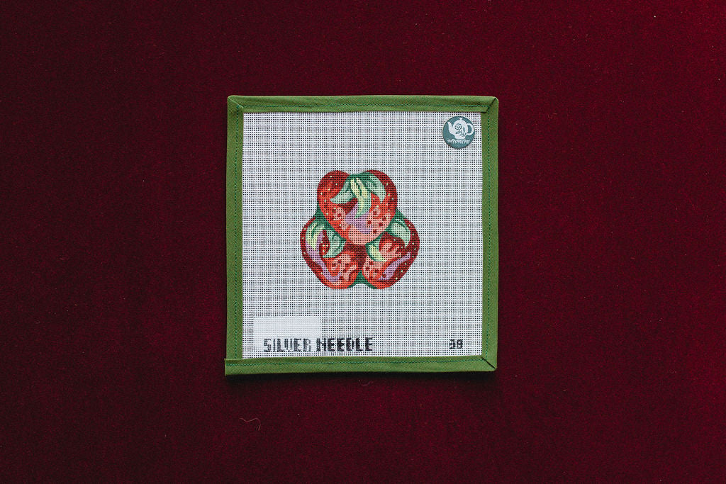 Strawberries Ornament-Canvas-Silver Needle-The Pepper Pot
