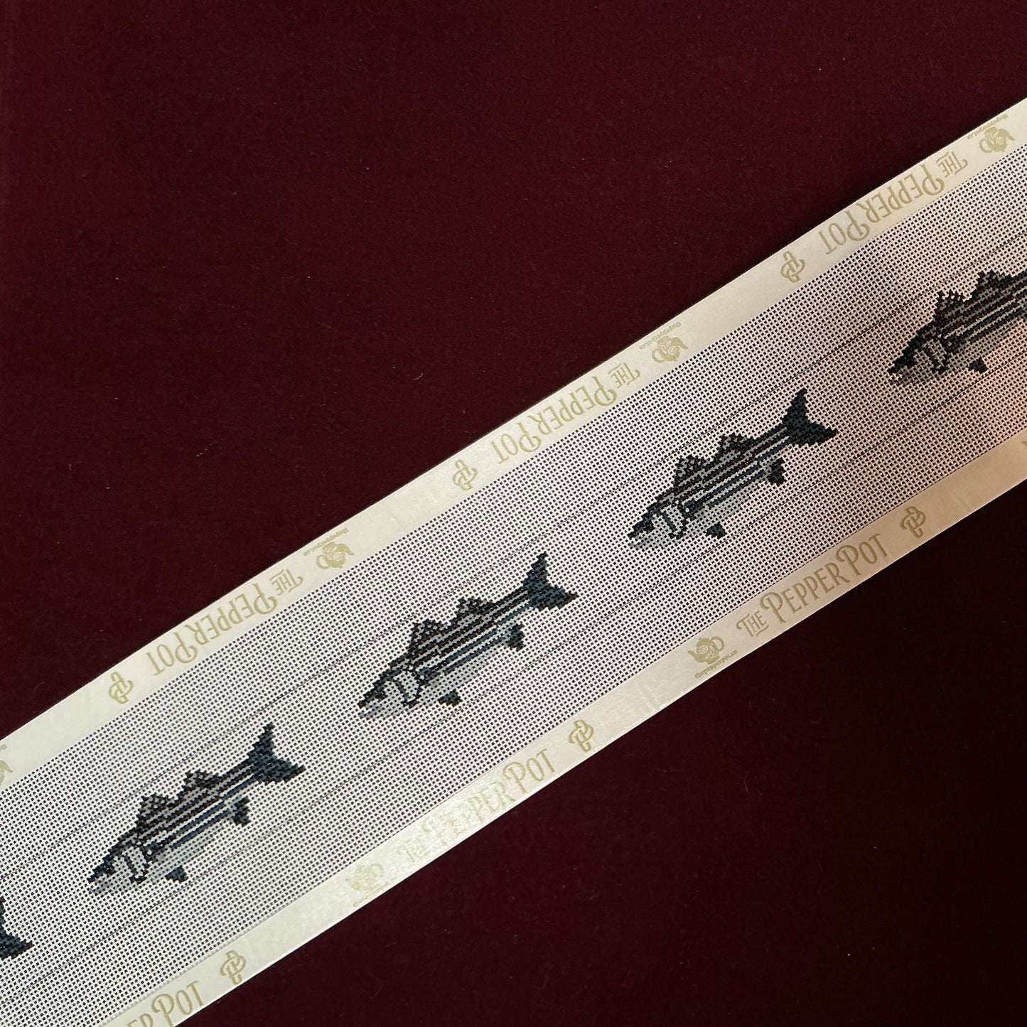 Striped Bass Belt-Needlepoint Canvas-Corn & Cod Designs-The Pepper Pot Barrington, IL