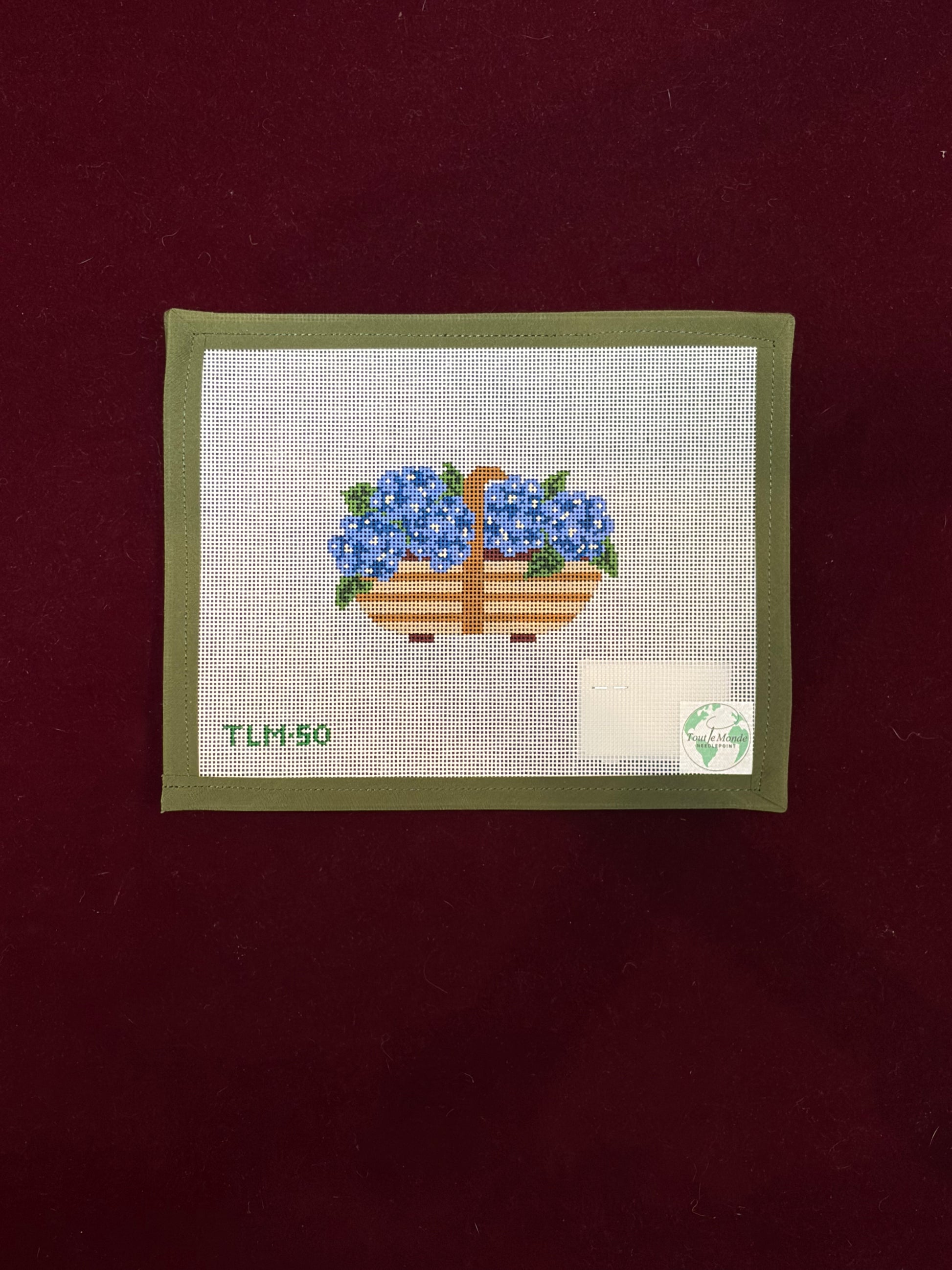 Sussex Trug - Nantucket Blue Hydrangeas-Canvas-Tout Le Monde-The Pepper Pot