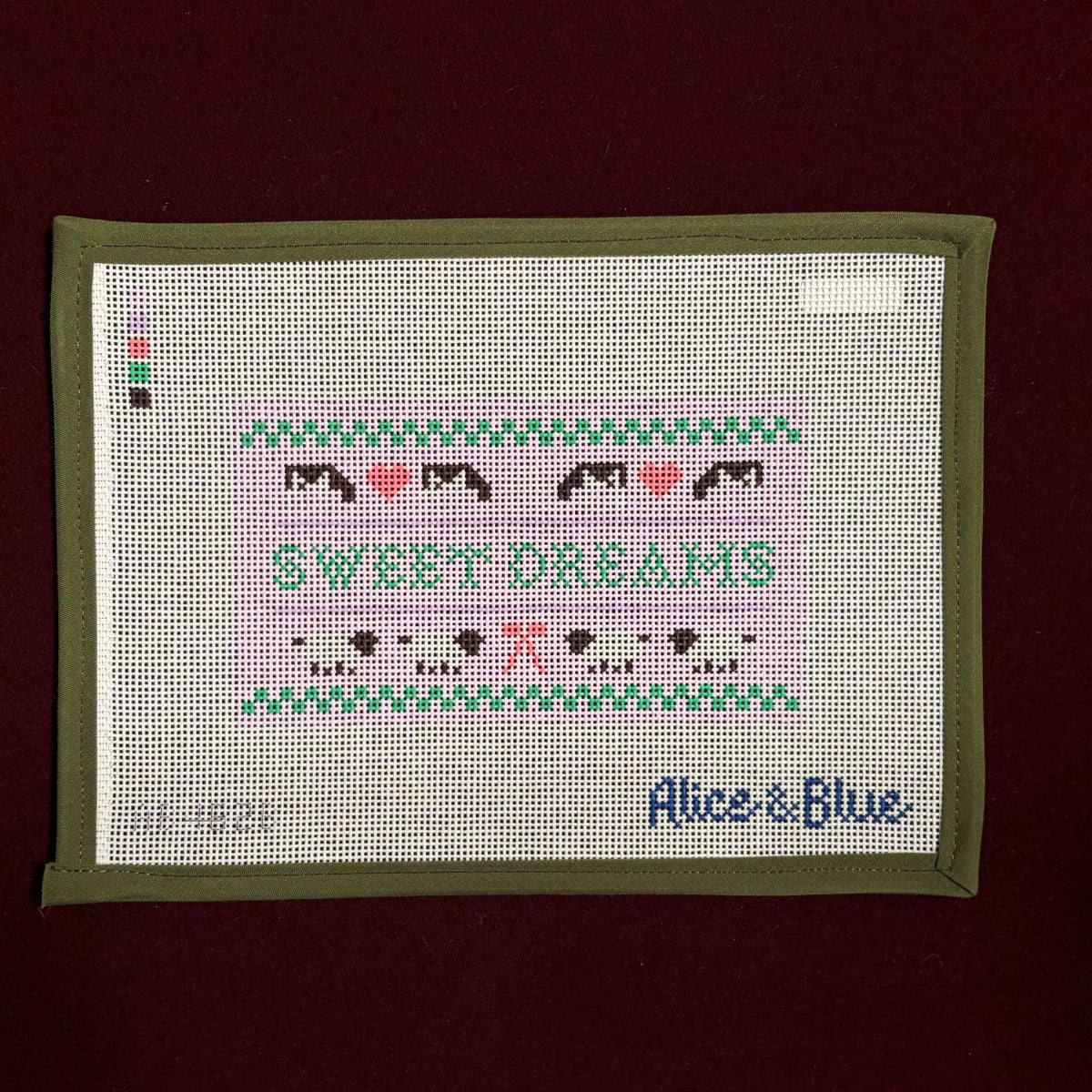 Sweet Dreams - Warm-Needlepoint Canvas-Alice & Blue-The Pepper Pot Barrington, IL