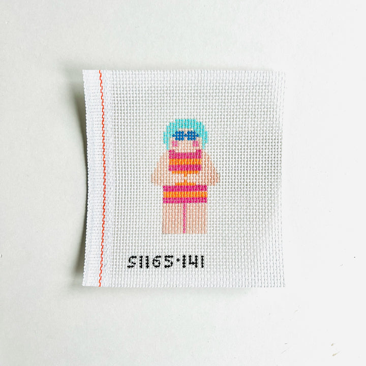 Swimmer Angel August Trunk Show-Needlepoint Canvas-KCN Designers-The Pepper Pot Barrington, IL