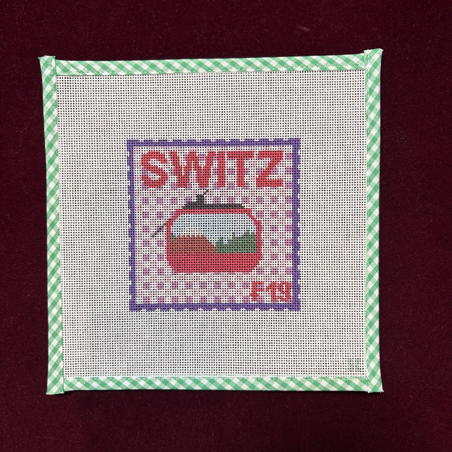 Switzerland-Needlepoint Canvas-Strawberry Club-The Pepper Pot Barrington, IL