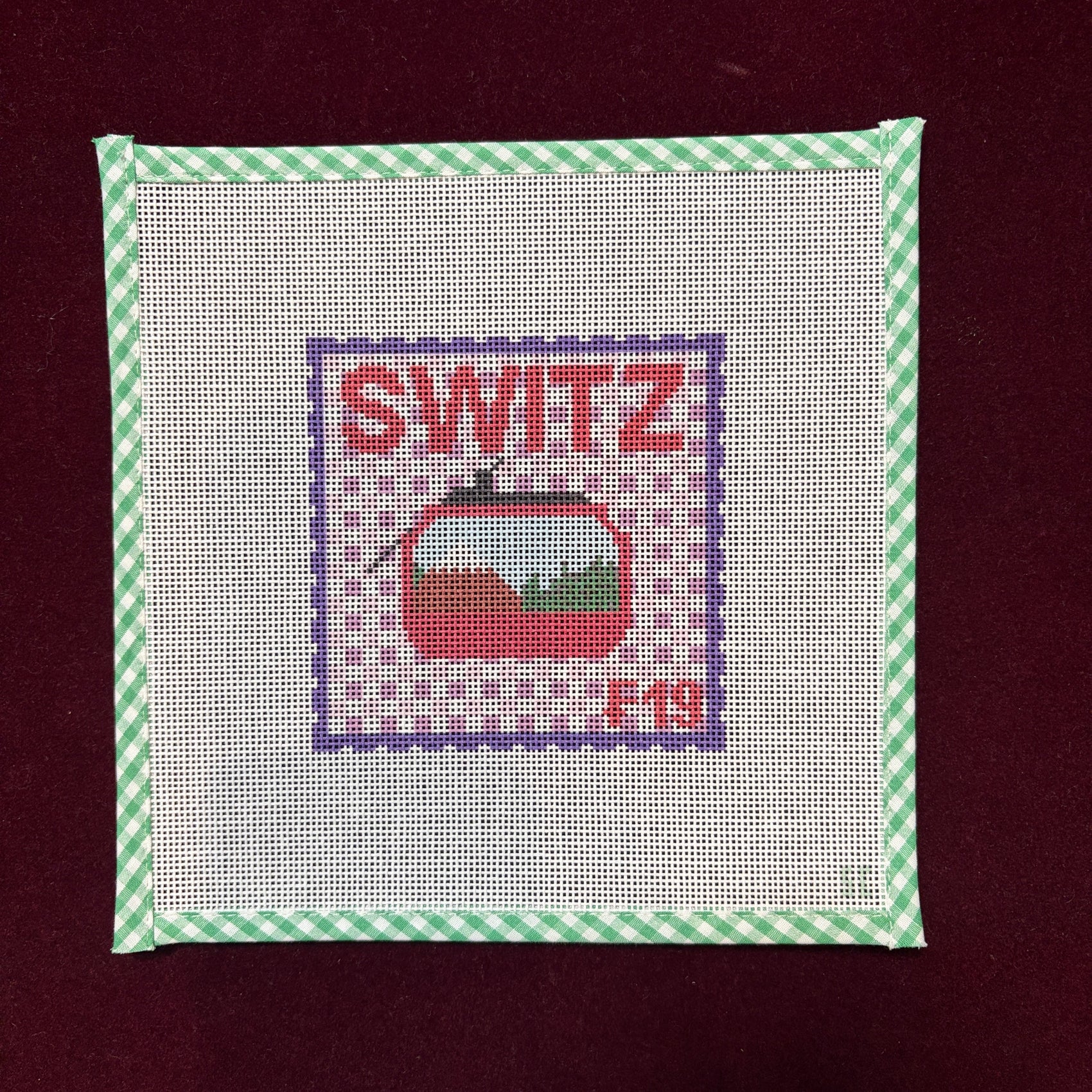 Switzerland-Needlepoint Canvas-Strawberry Club-The Pepper Pot Barrington, IL