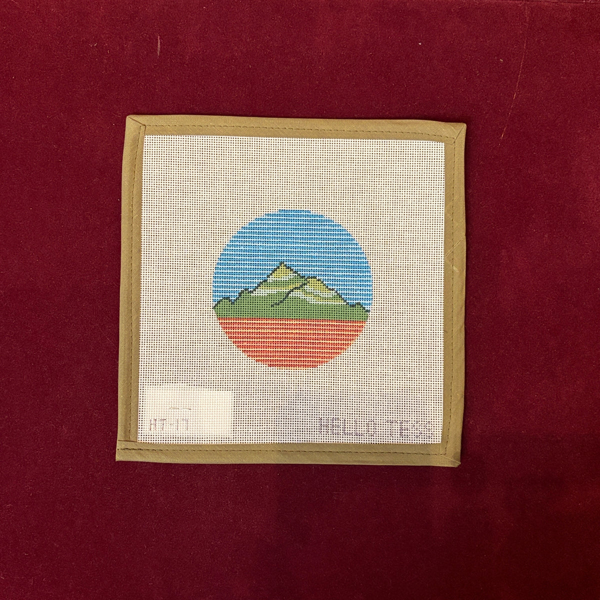 Take Me to the Mountains Round-Needlepoint Canvas-Doolittle Stitchery-The Pepper Pot Barrington, IL