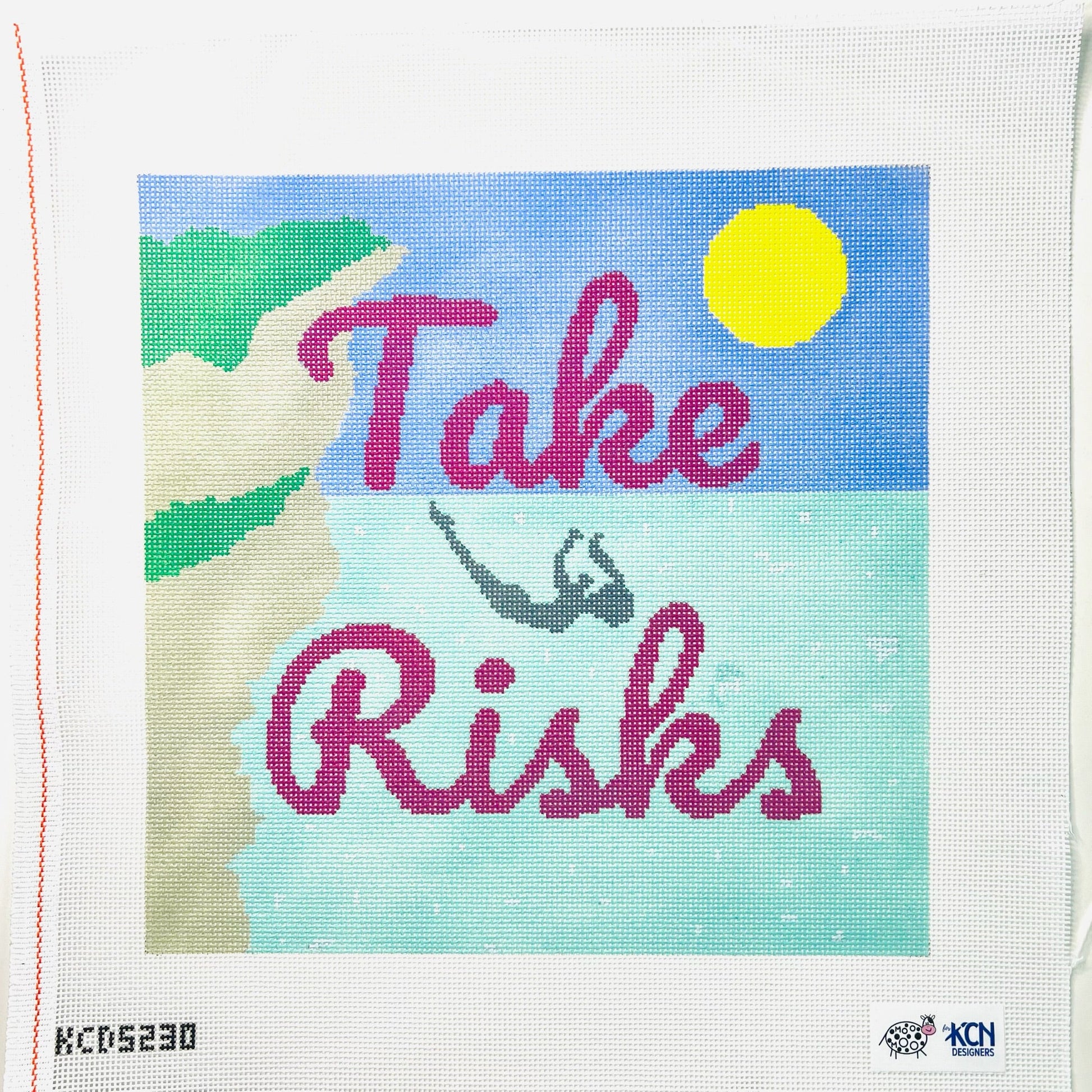 Take Risks August Trunk Show-Needlepoint Canvas-KCN Designers-The Pepper Pot Barrington, IL