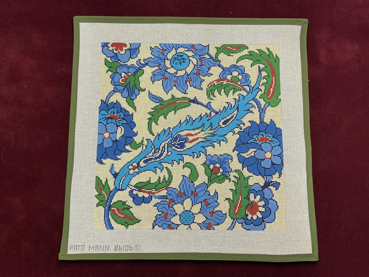 Tapestry- Paisley Floral-Needlepoint Canvas-Patti Mann-The Pepper Pot Barrington, IL