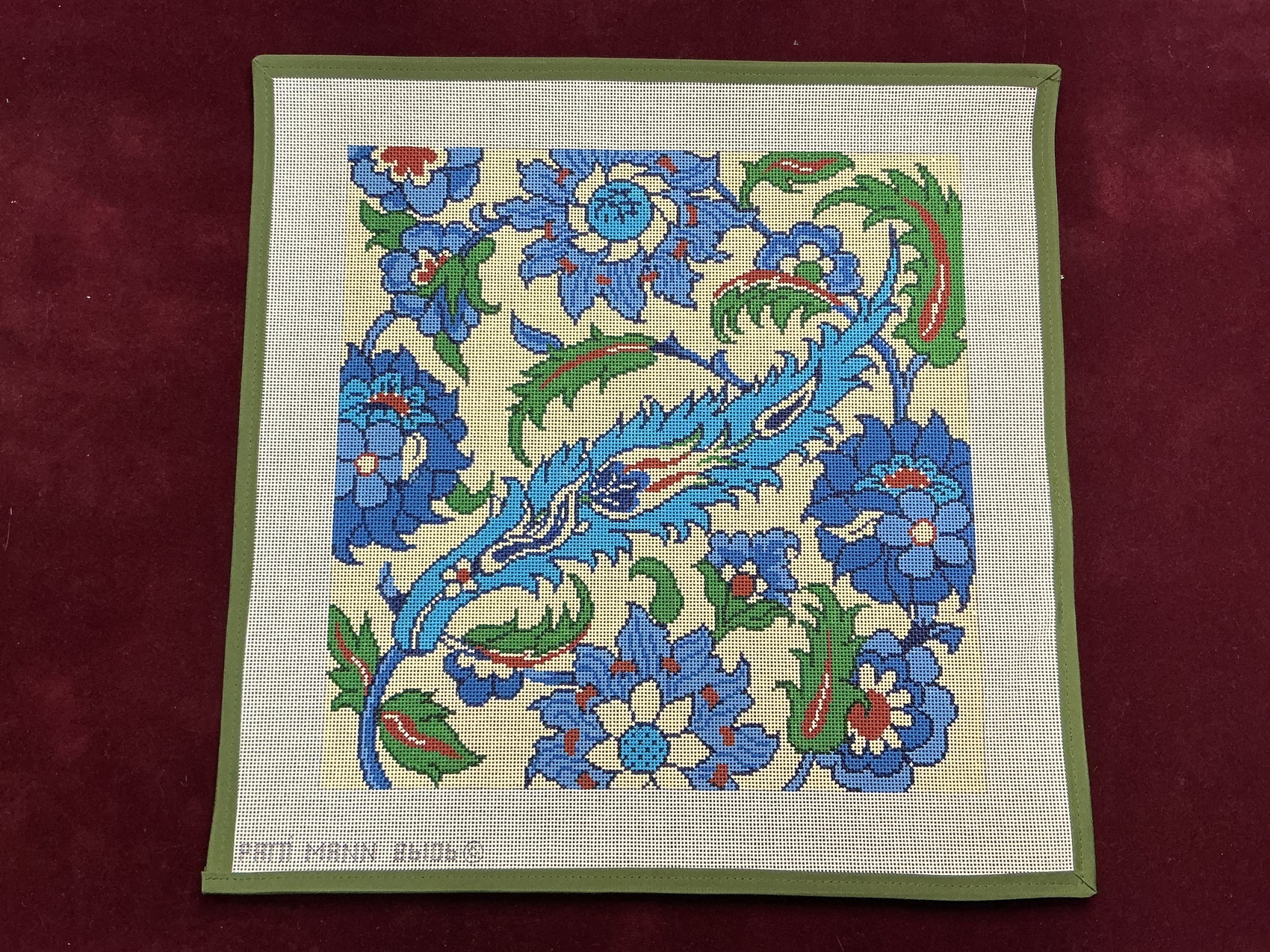 Tapestry- Paisley Floral-Needlepoint Canvas-Patti Mann-The Pepper Pot Barrington, IL