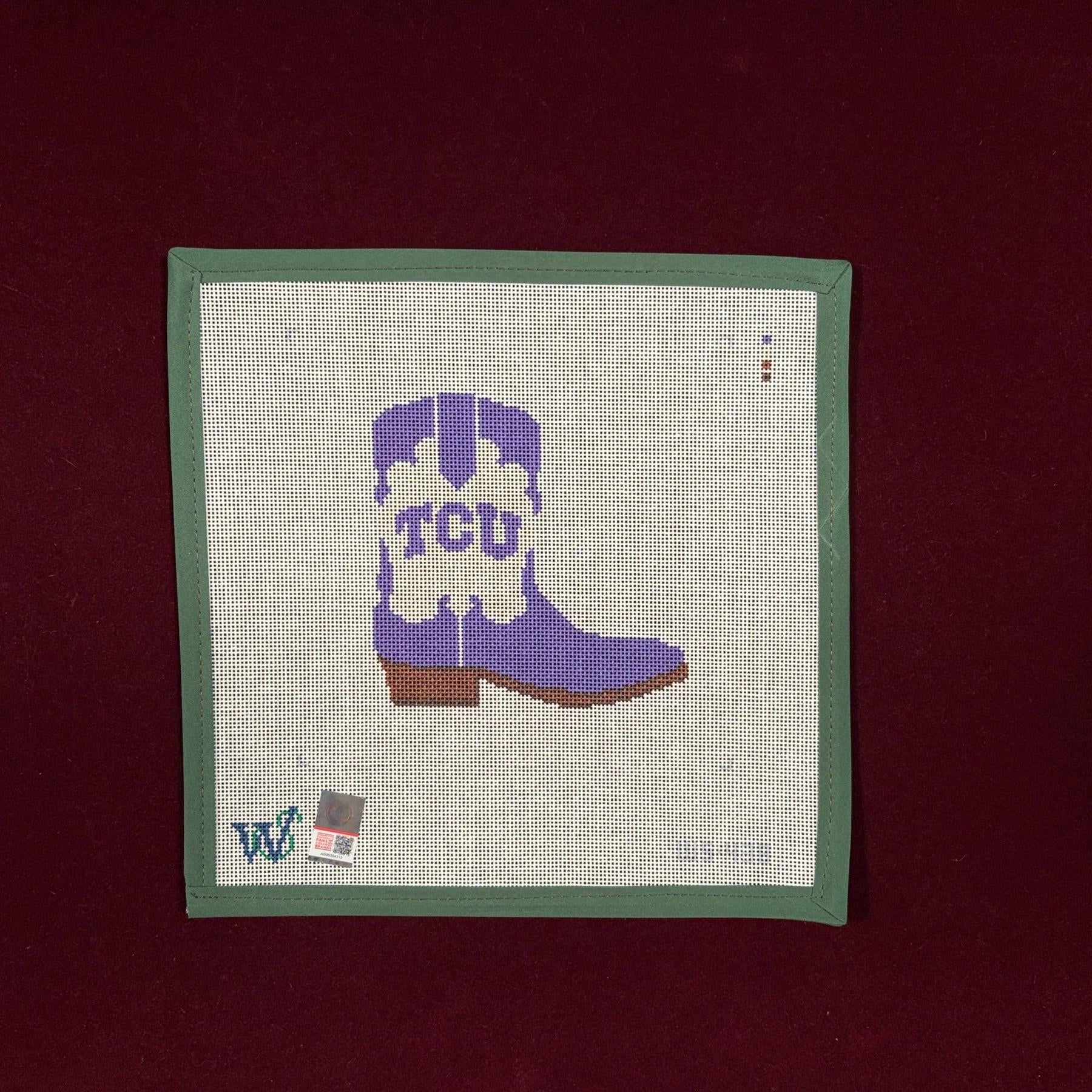 TCU Boot-Canvas-Wipstitch-The Pepper Pot