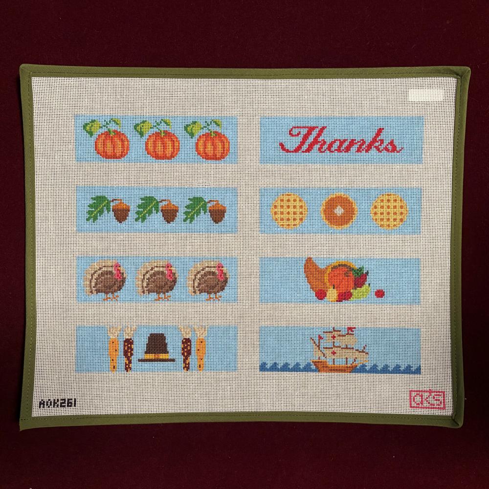 Thanksgiving Napkin Rings-Needlepoint Canvas-Ann Kaye Studio-The Pepper Pot Barrington, IL