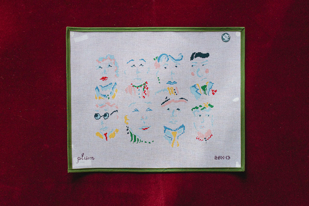 The Faces-Canvas-Plum Stitchery-The Pepper Pot