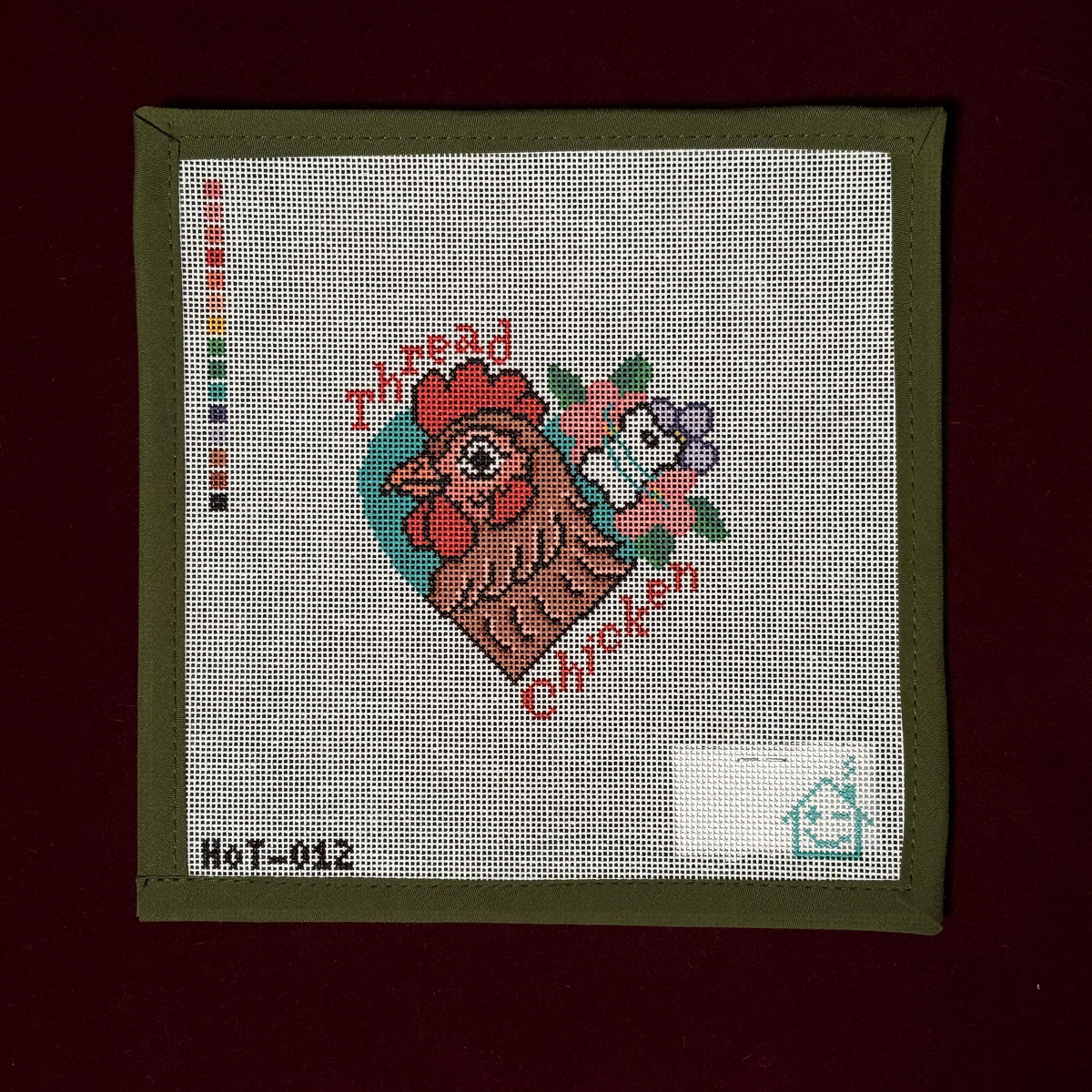 Thread Chicken-Needlepoint Canvas-Haus of Toots-The Pepper Pot Barrington, IL